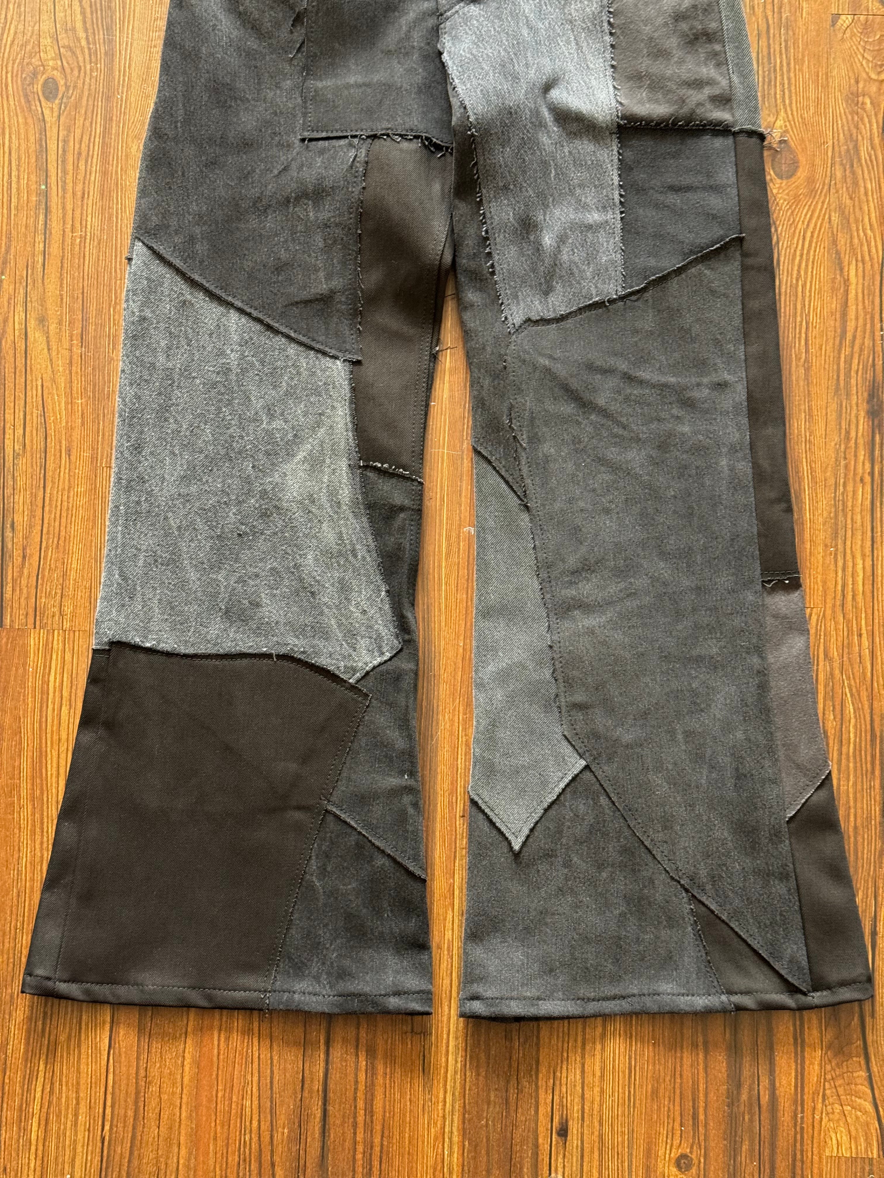 Black Scrapwork Jeans (Size 34)