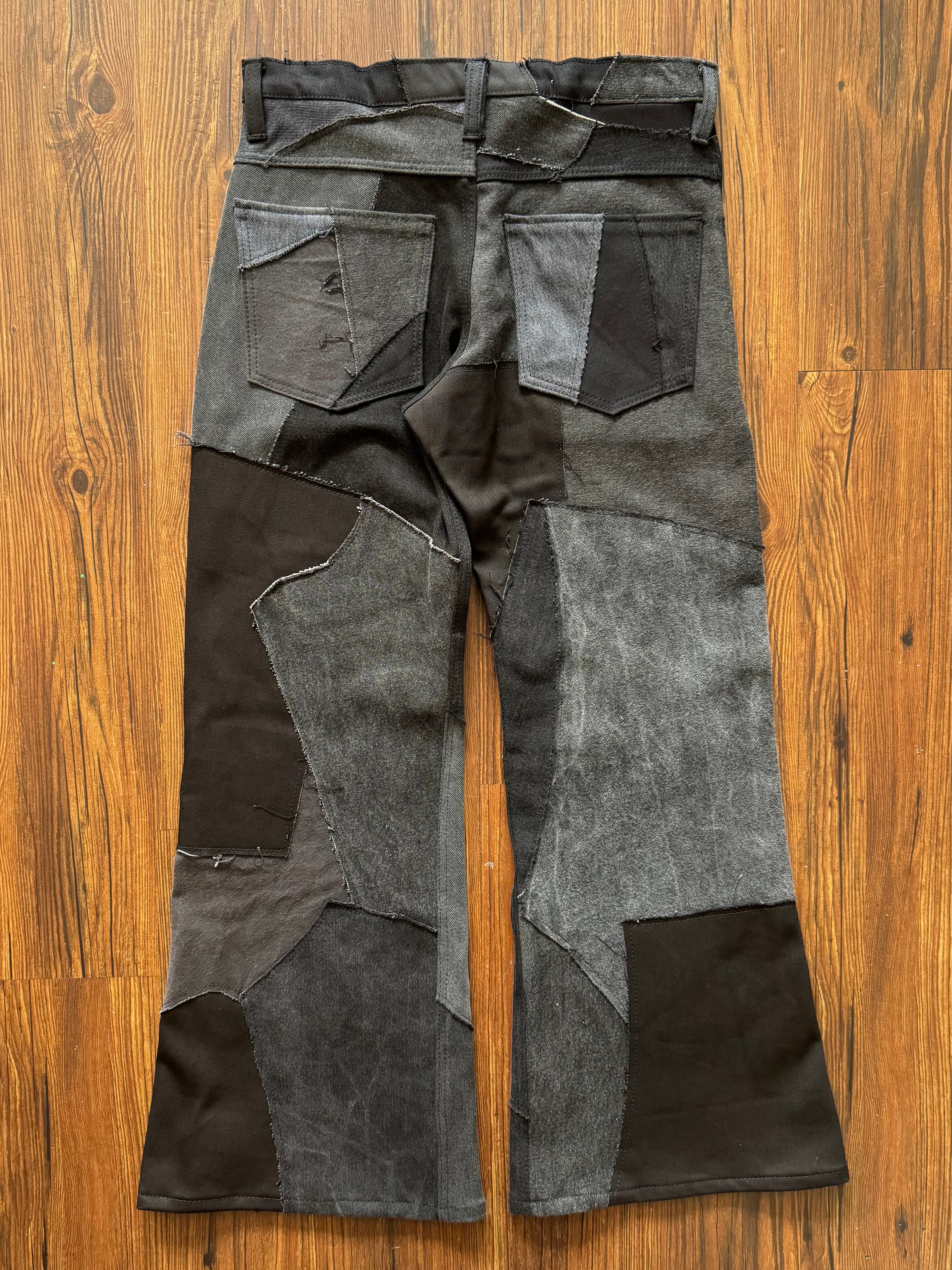 Black Scrapwork Jeans (Size 34)