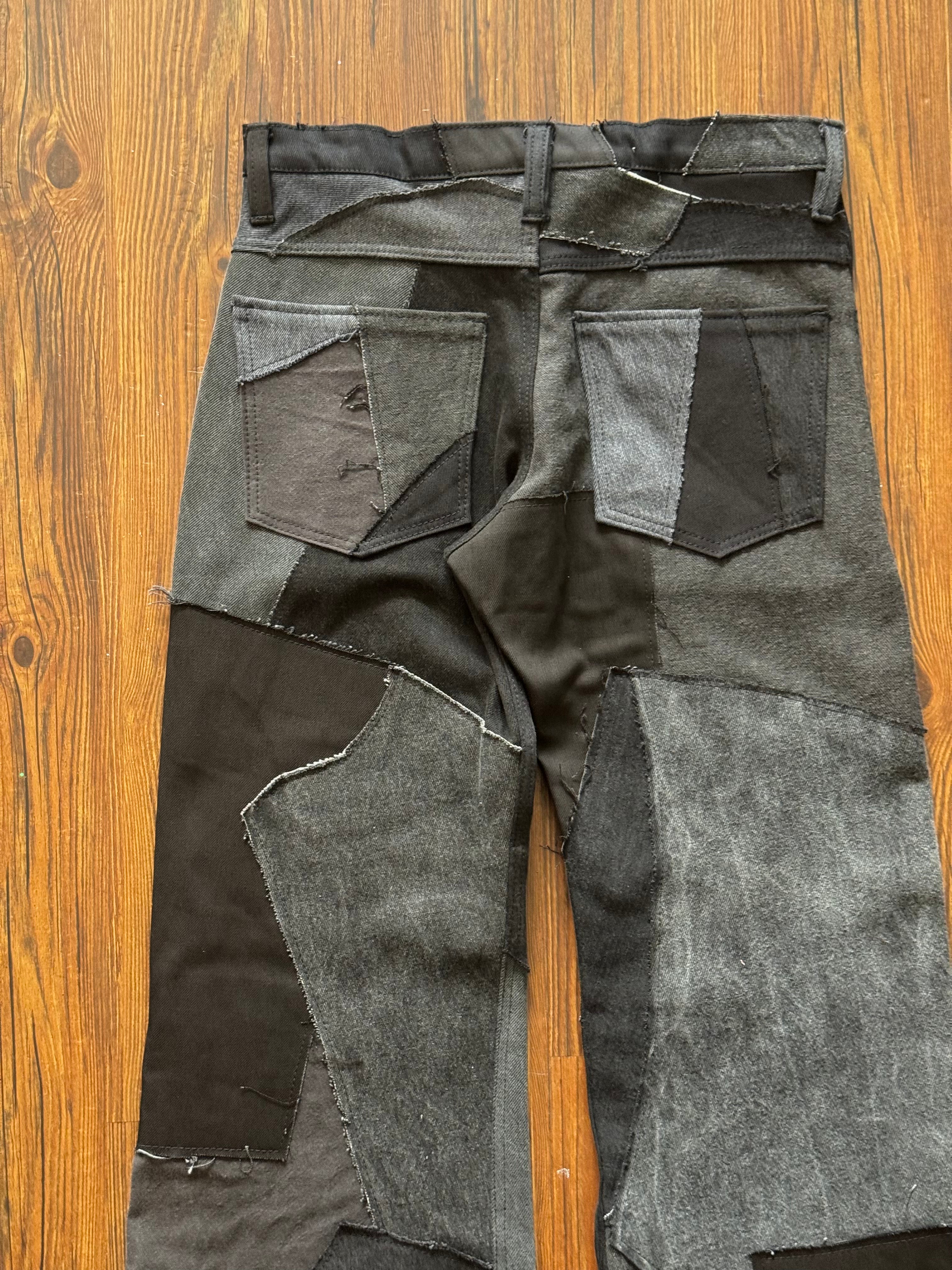 Black Scrapwork Jeans (Size 34)