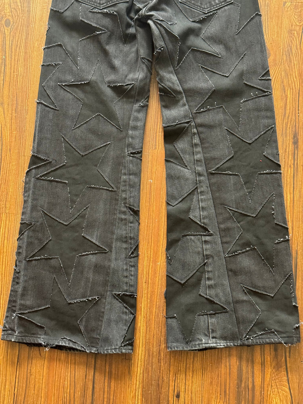 Black on Black All Over Star Jeans (Size 32)