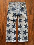 Vintage Washed All Over Star Jeans (Size 36)