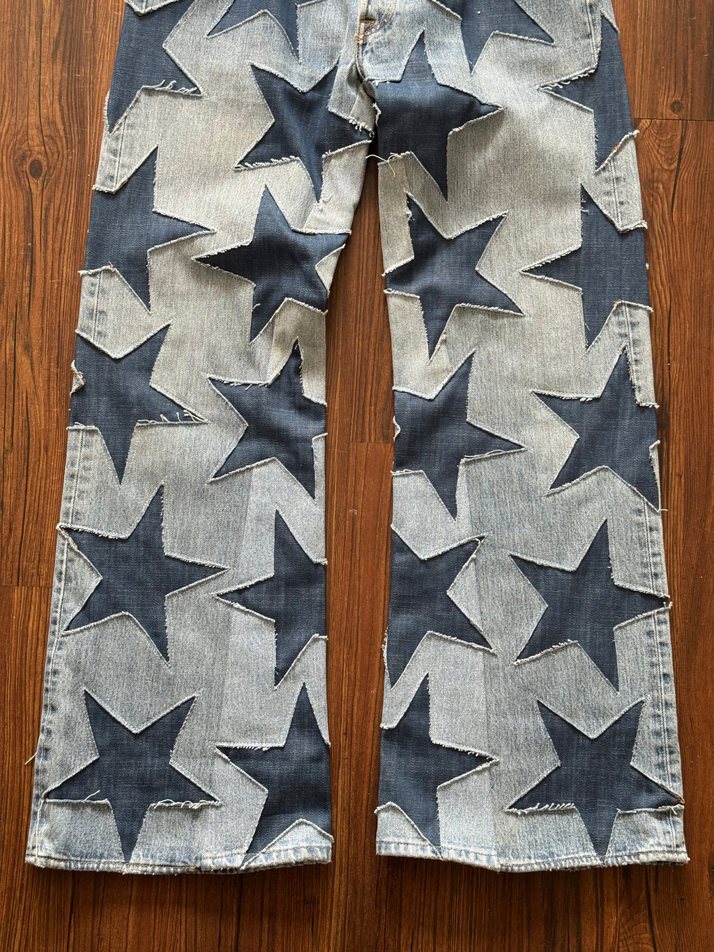 Vintage Washed All Over Star Jeans (Size 36)