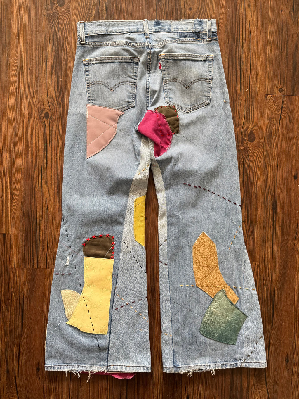 Repaired Patchwork Jeans (Size 33)