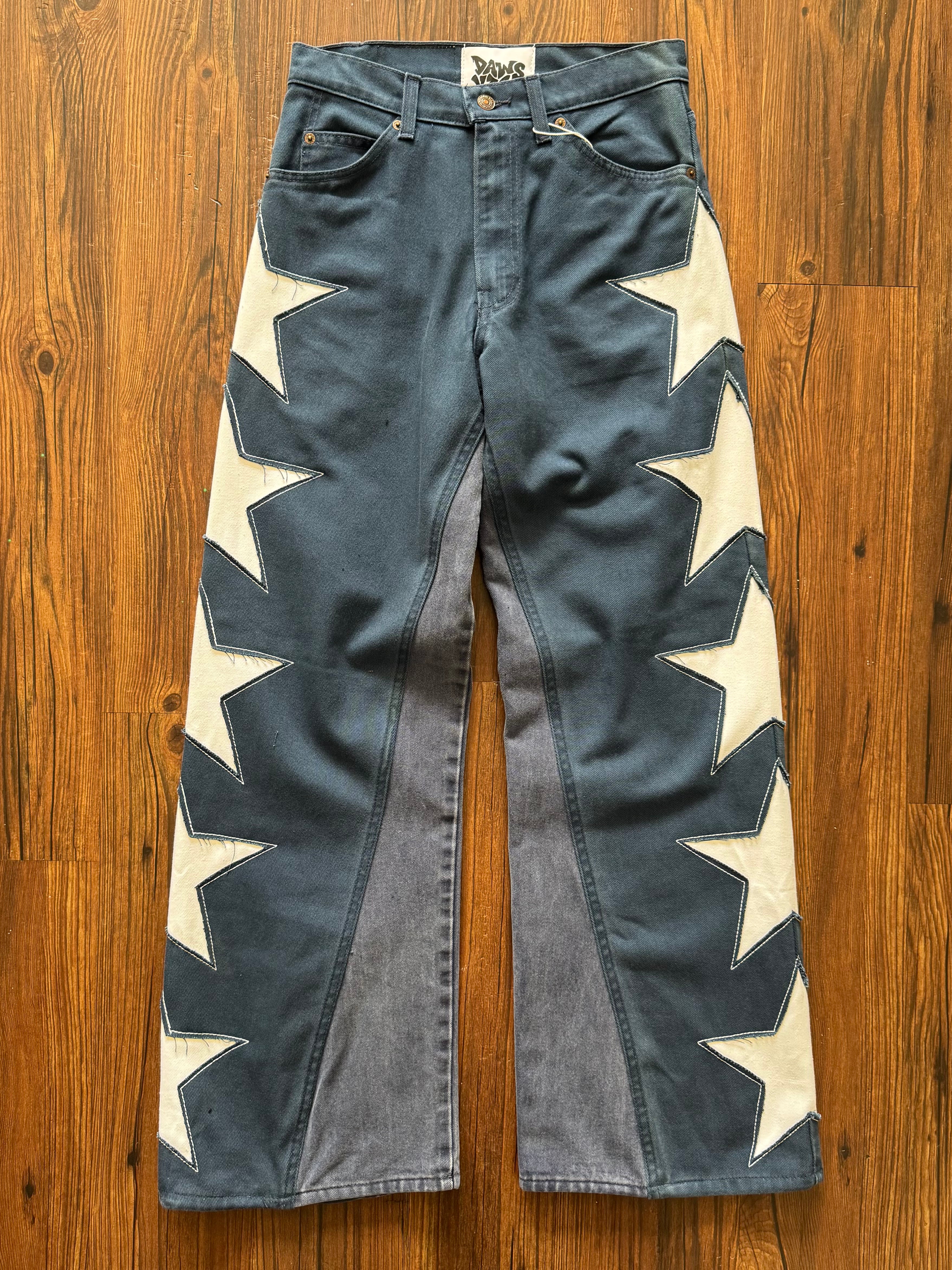 Navy Blue Star Jeans (Size 28)