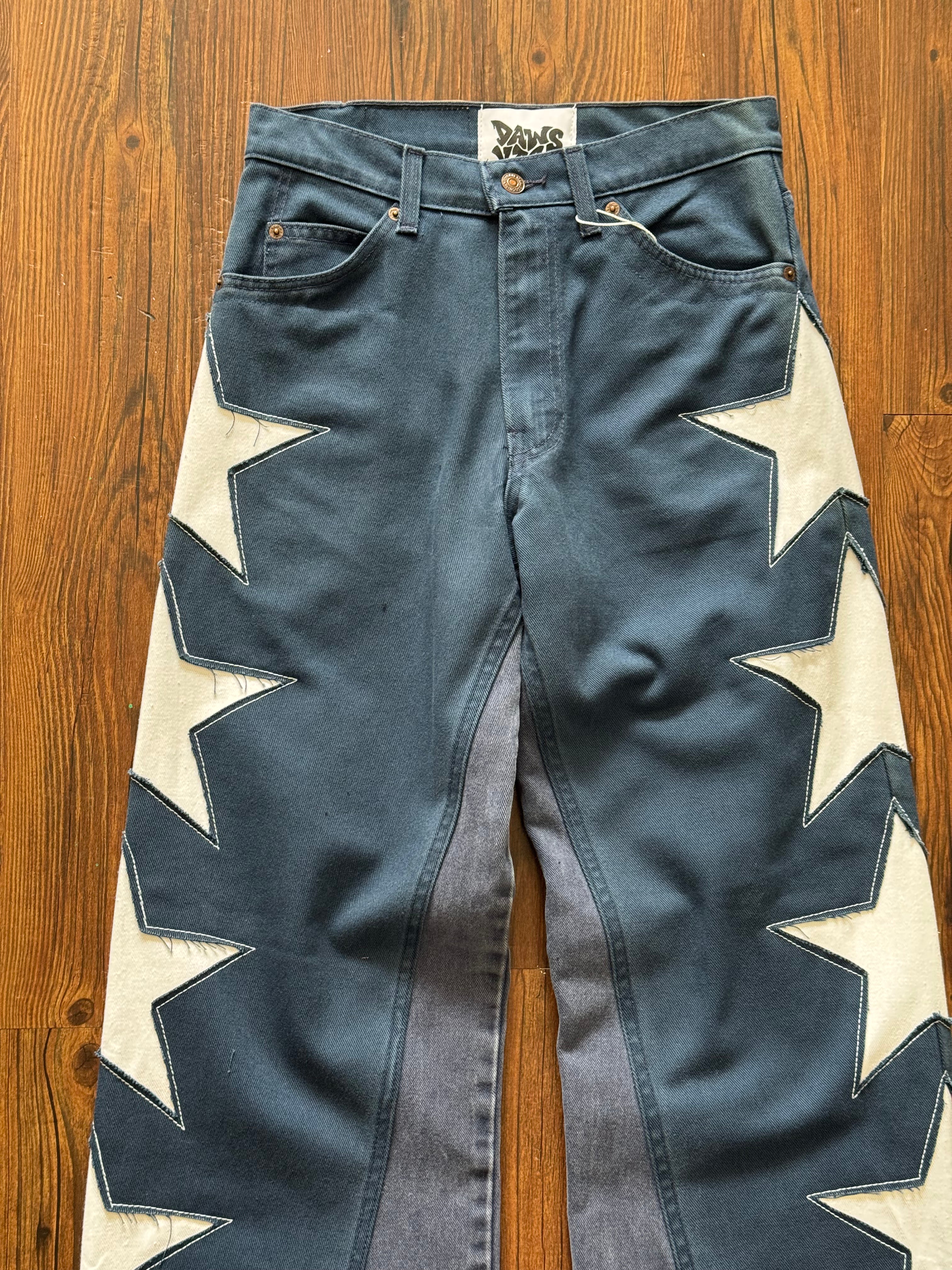 Navy Blue Star Jeans (Size 28)