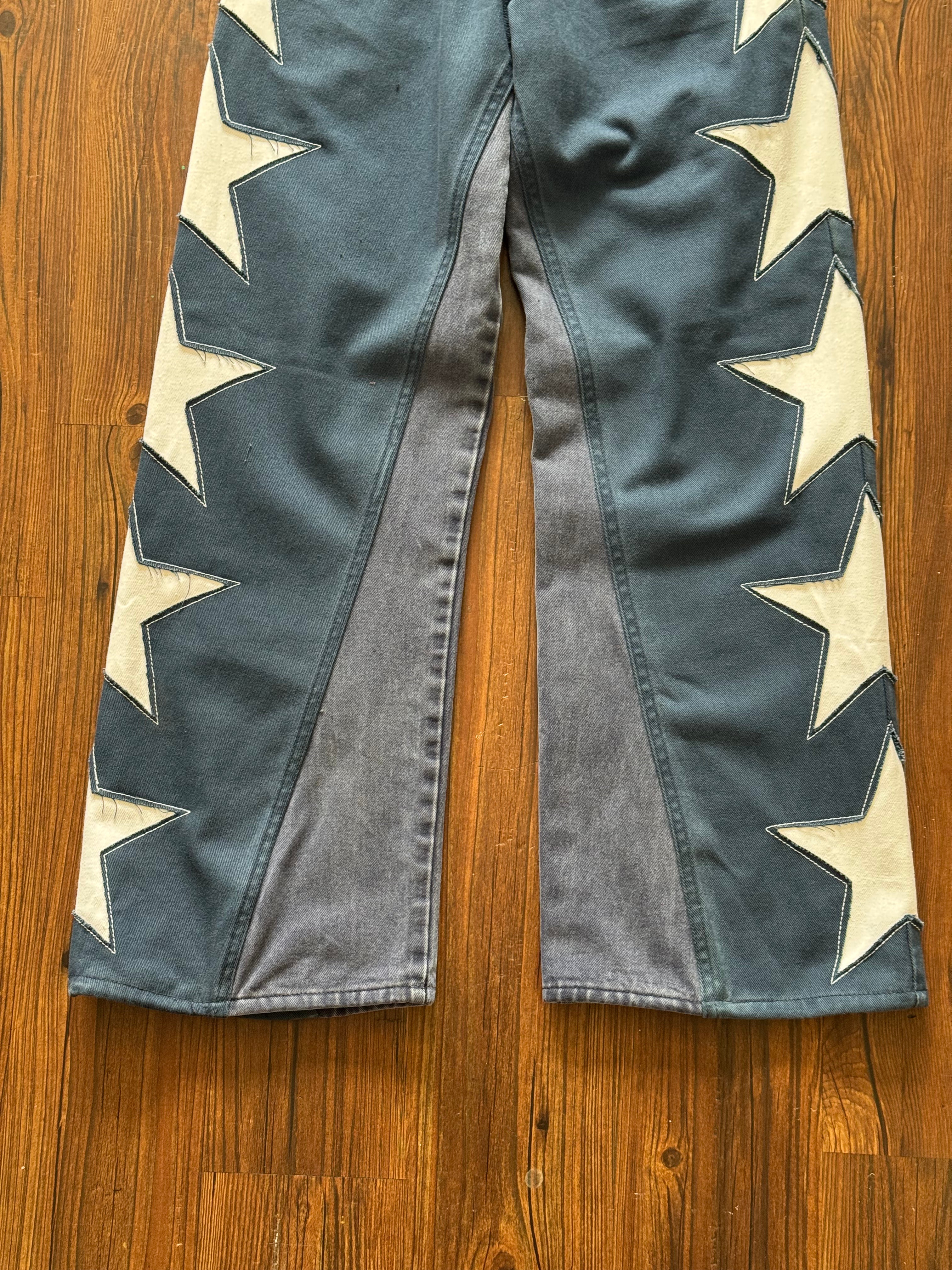Navy Blue Star Jeans (Size 28)