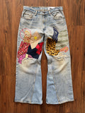 No Nukes Patchwork Jeans (Size 33)