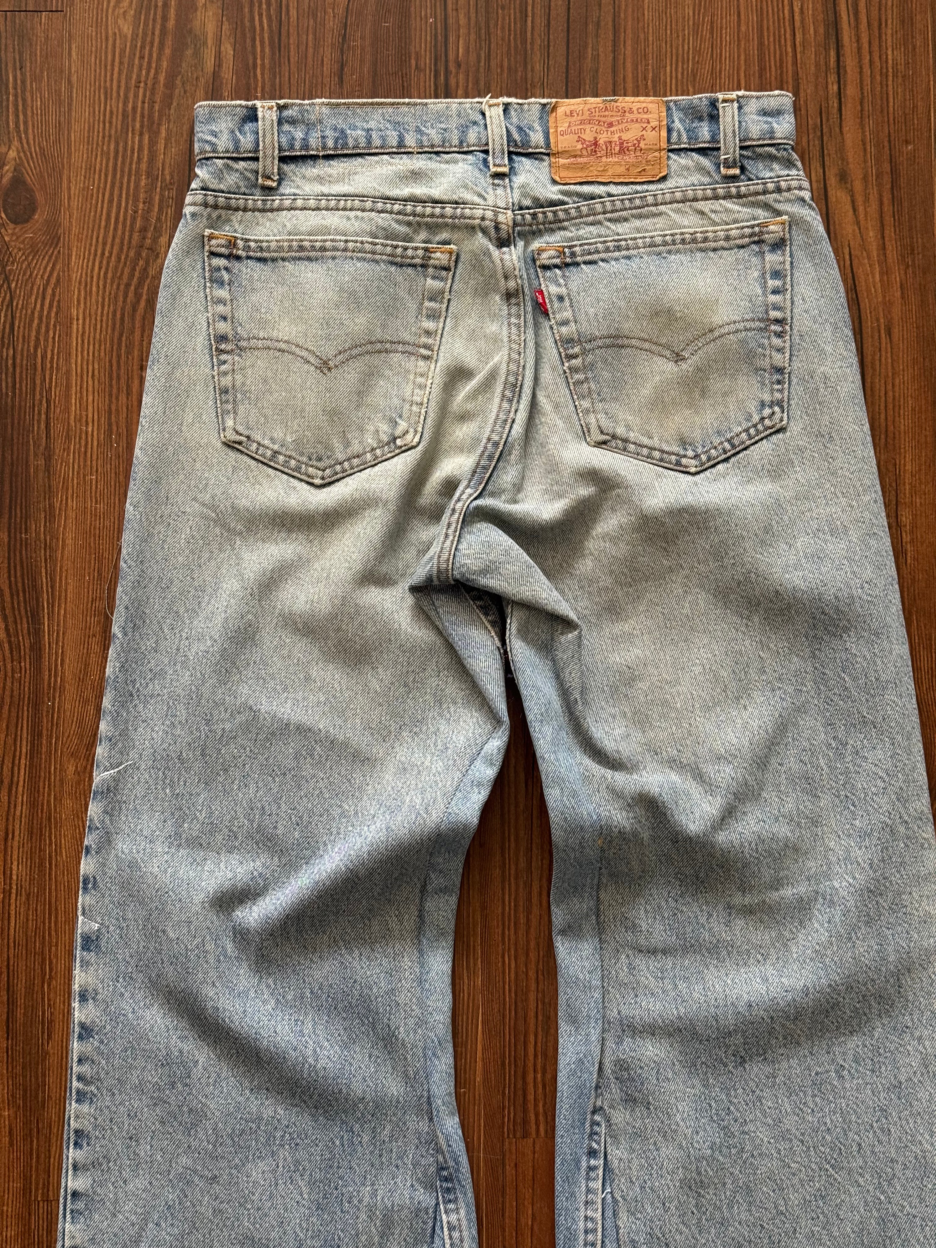 No Nukes Patchwork Jeans (Size 33)