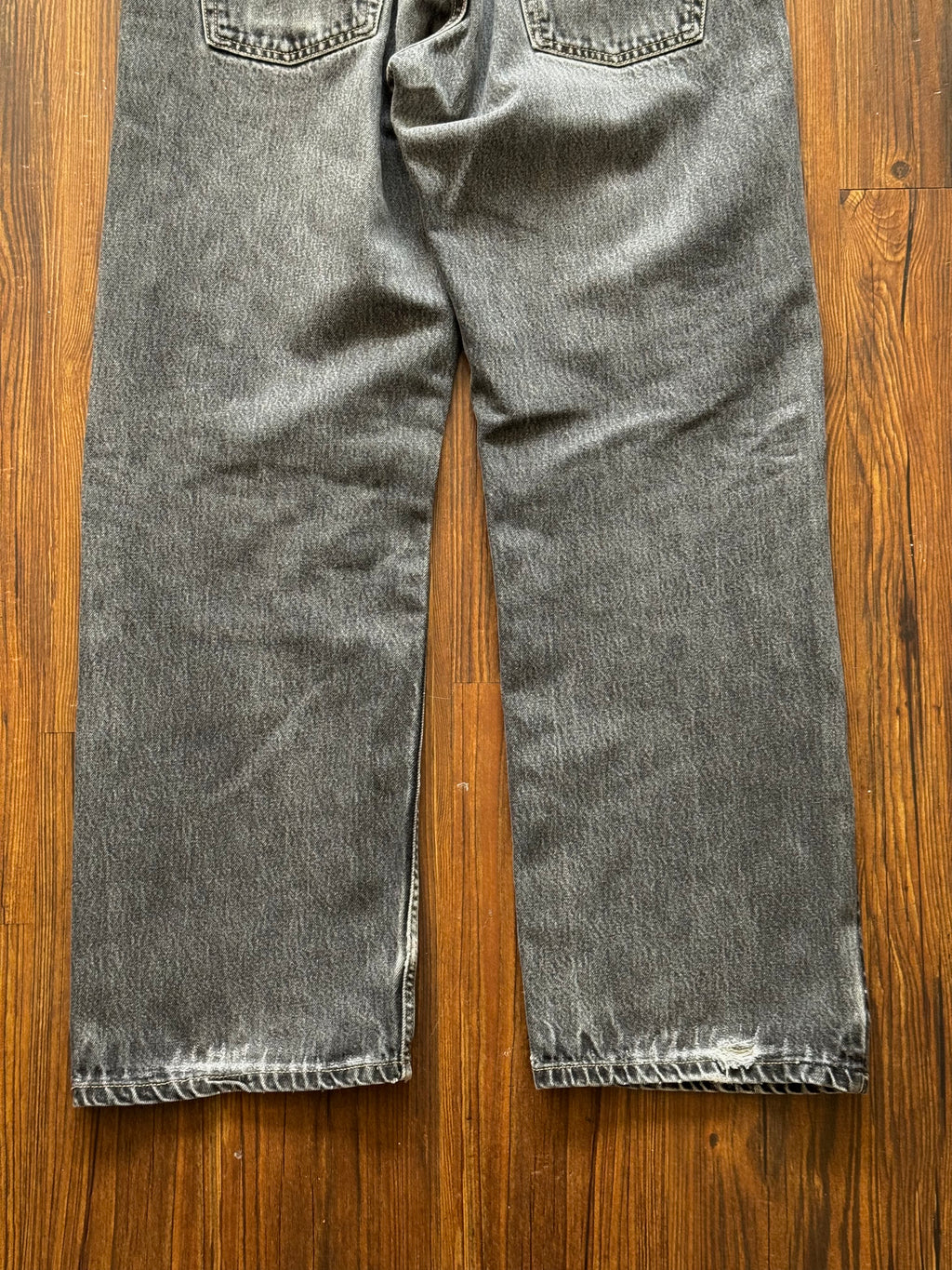 Black Repaired Patchwork Jeans (Size 32)