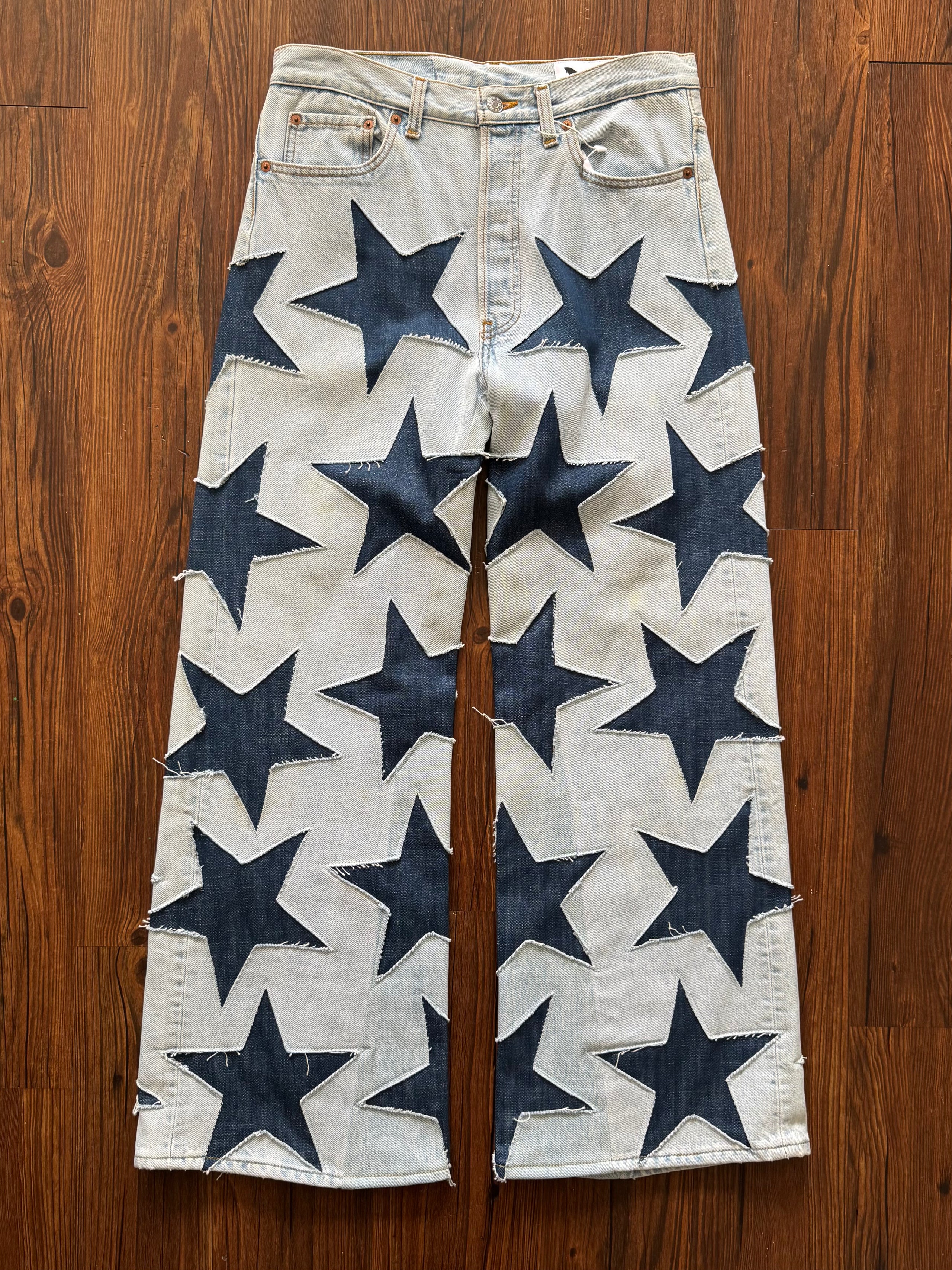 Orange Tab All Over Star Jeans (Size 32)
