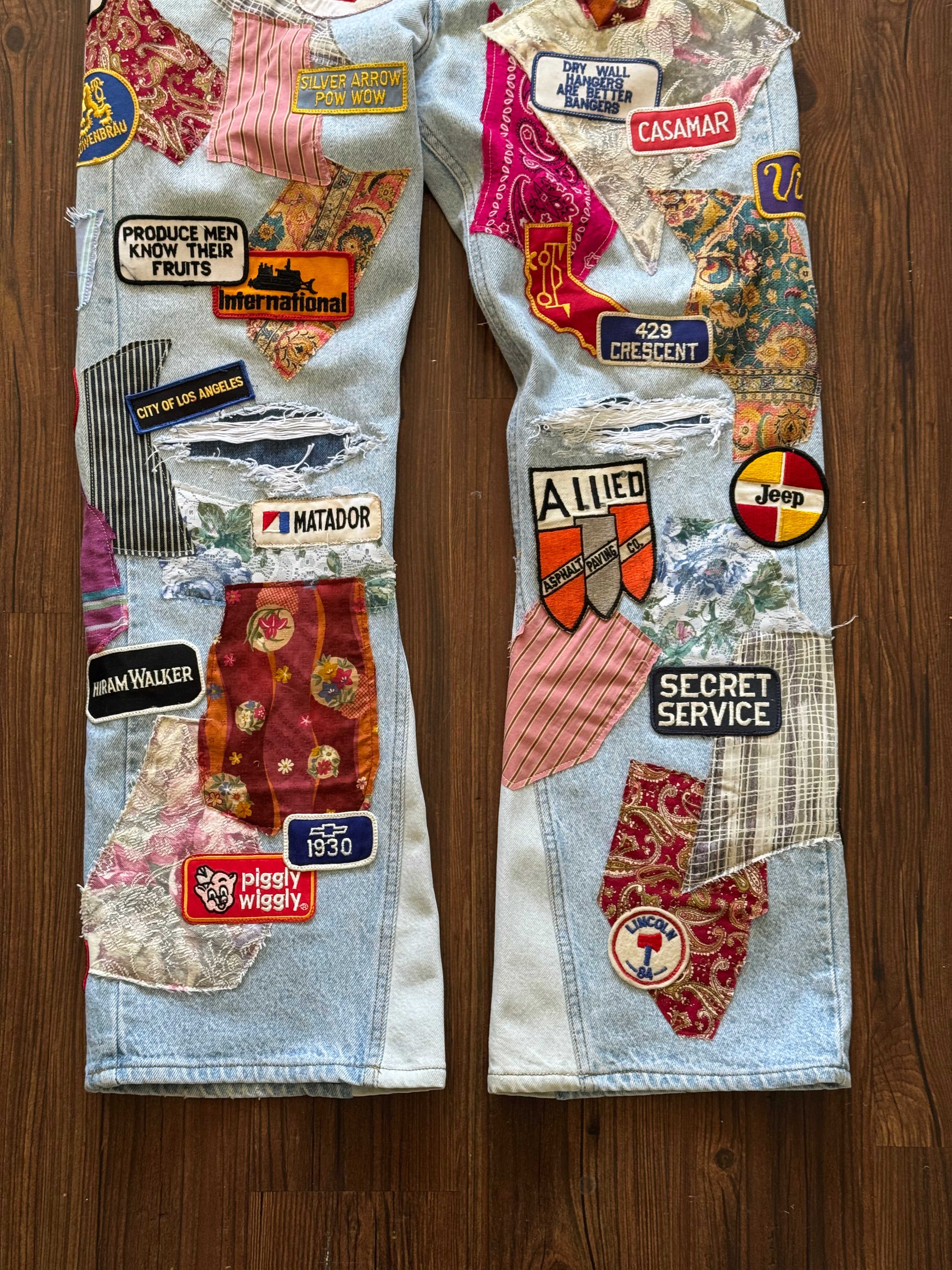 "Mr. Patches" Patchwork Jeans (Size 38)