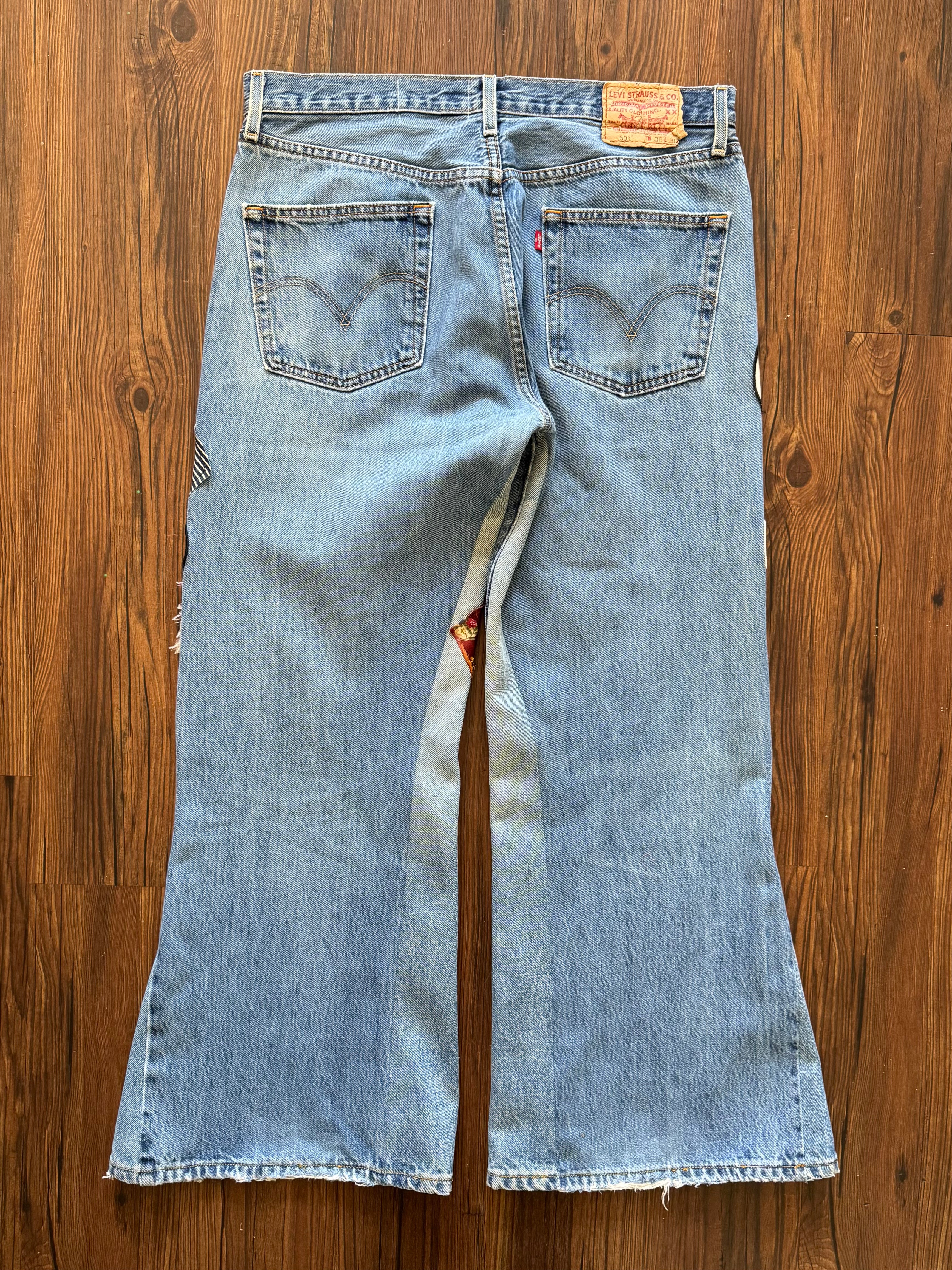 "Mr. Patches" Patchwork Jeans (Size 36)