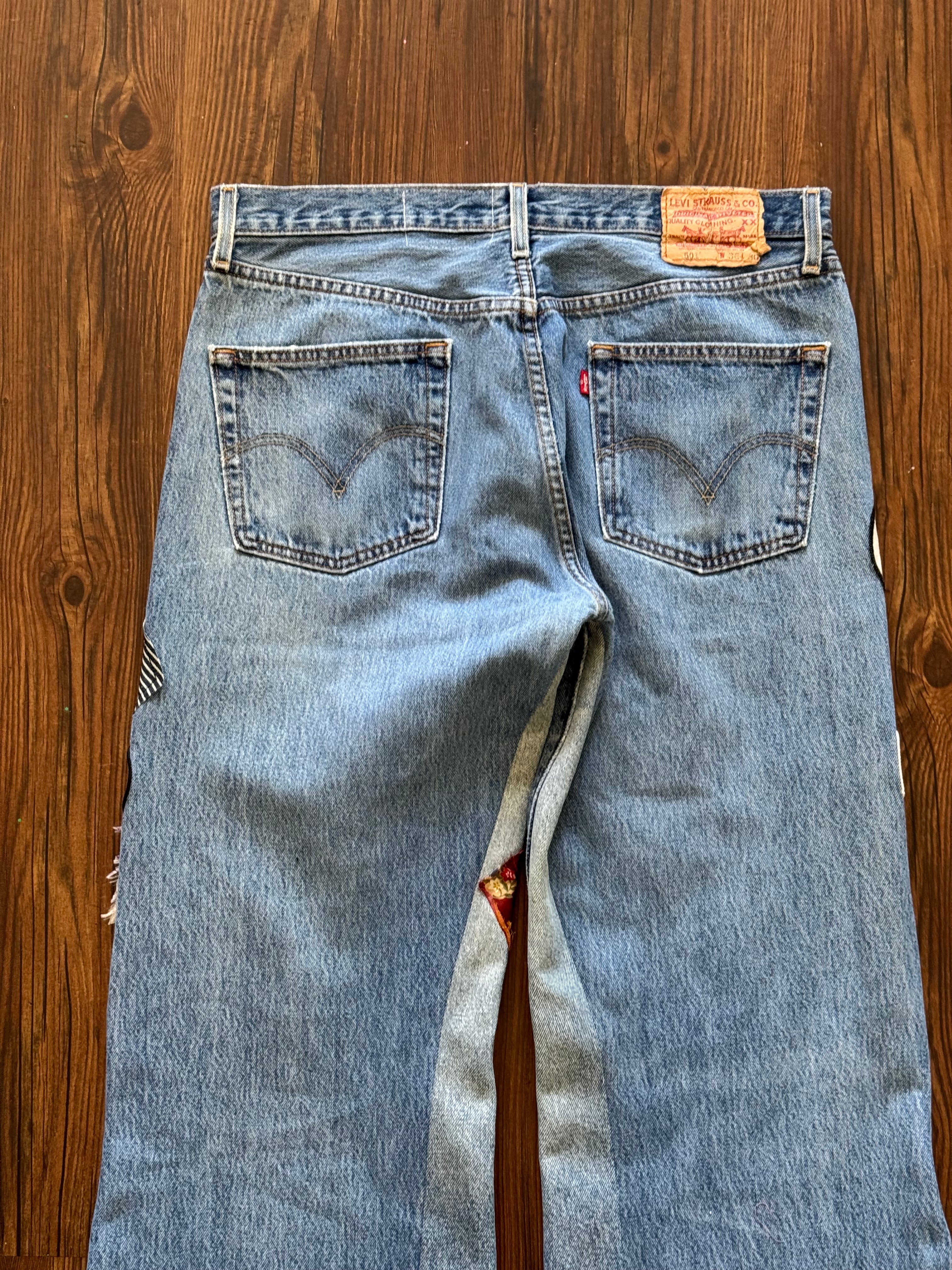 "Mr. Patches" Patchwork Jeans (Size 36)