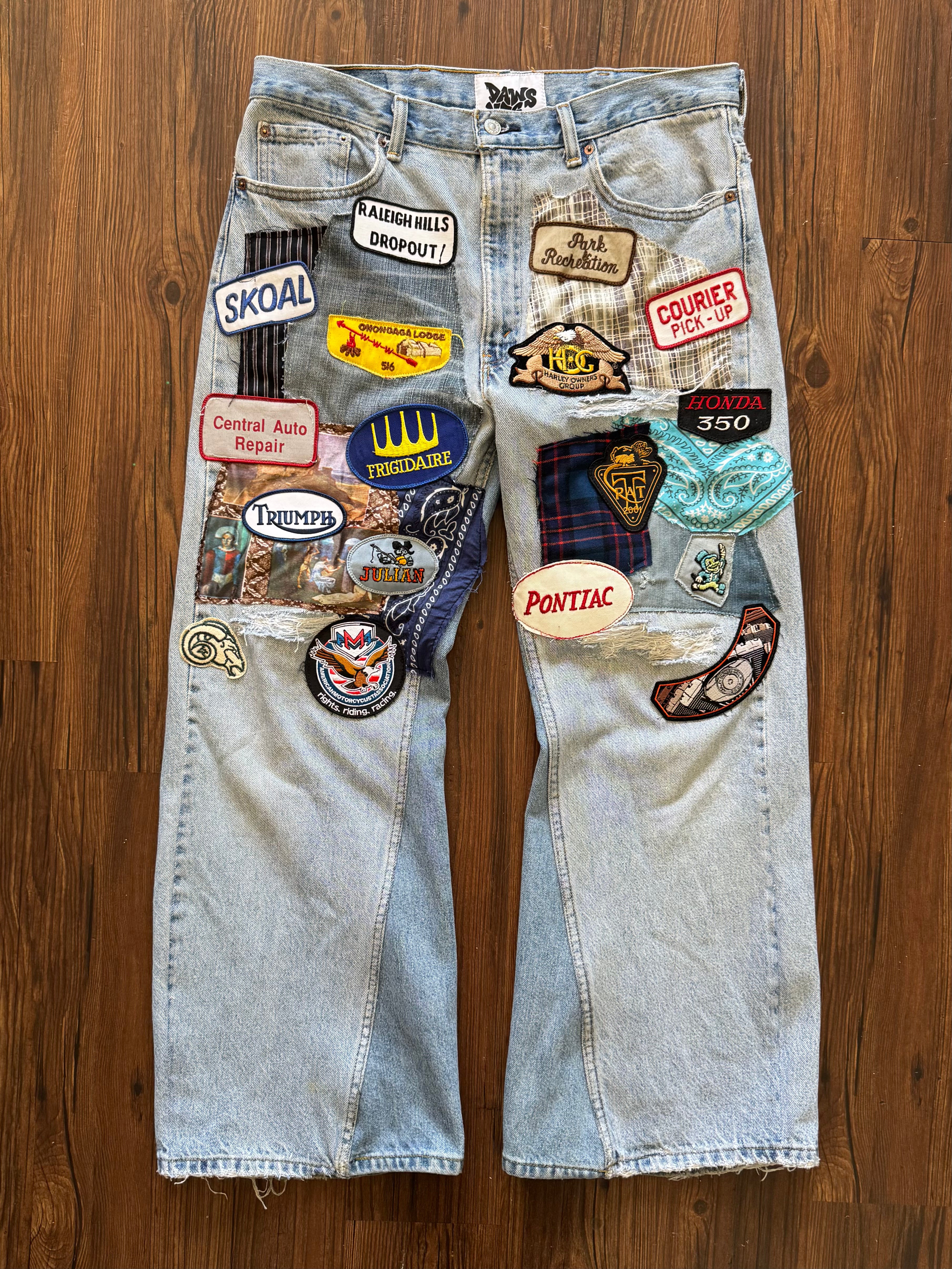 "Mr. Patches" Patchwork Jeans (Size 36)