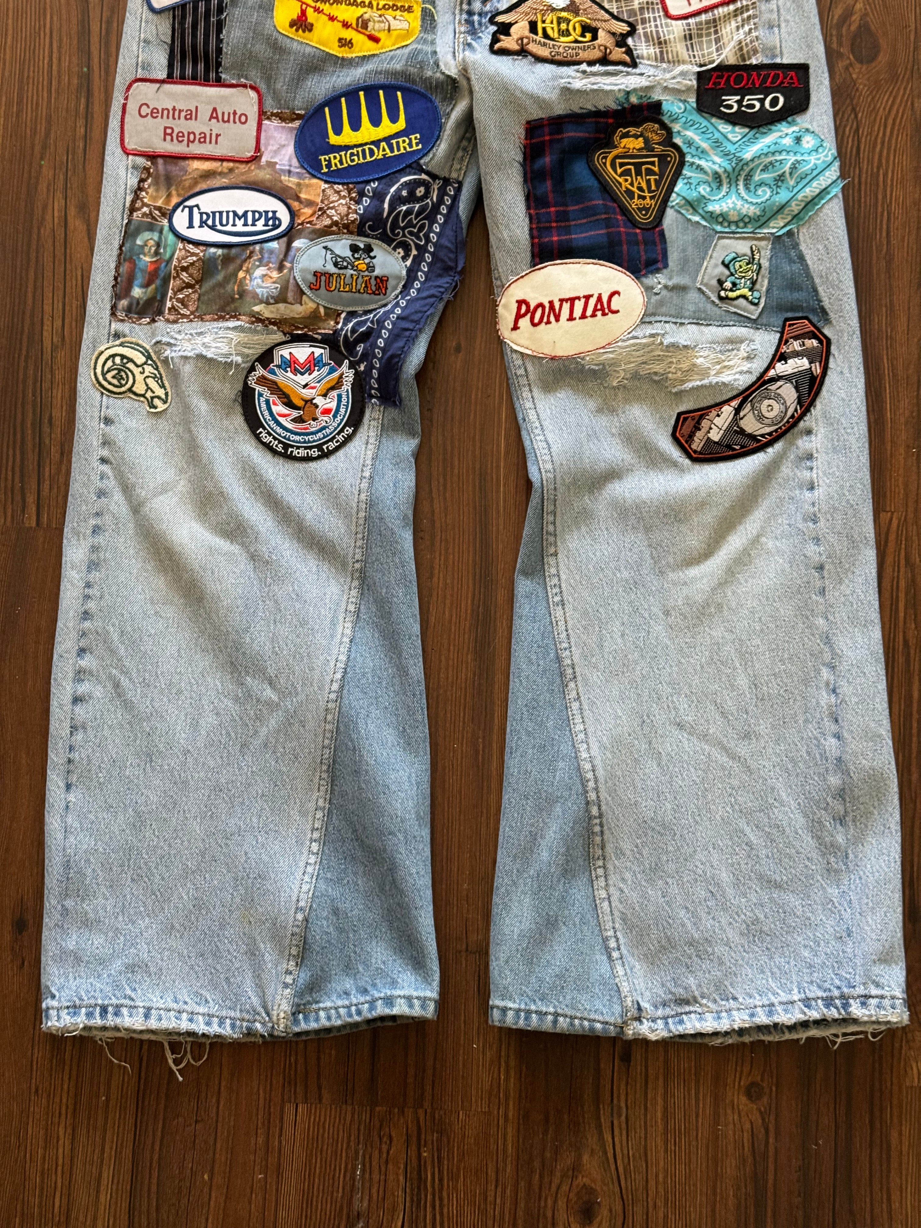 "Mr. Patches" Patchwork Jeans (Size 36)