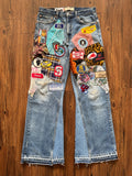 "Mr. Patches" Patchwork Jeans (Size 34)