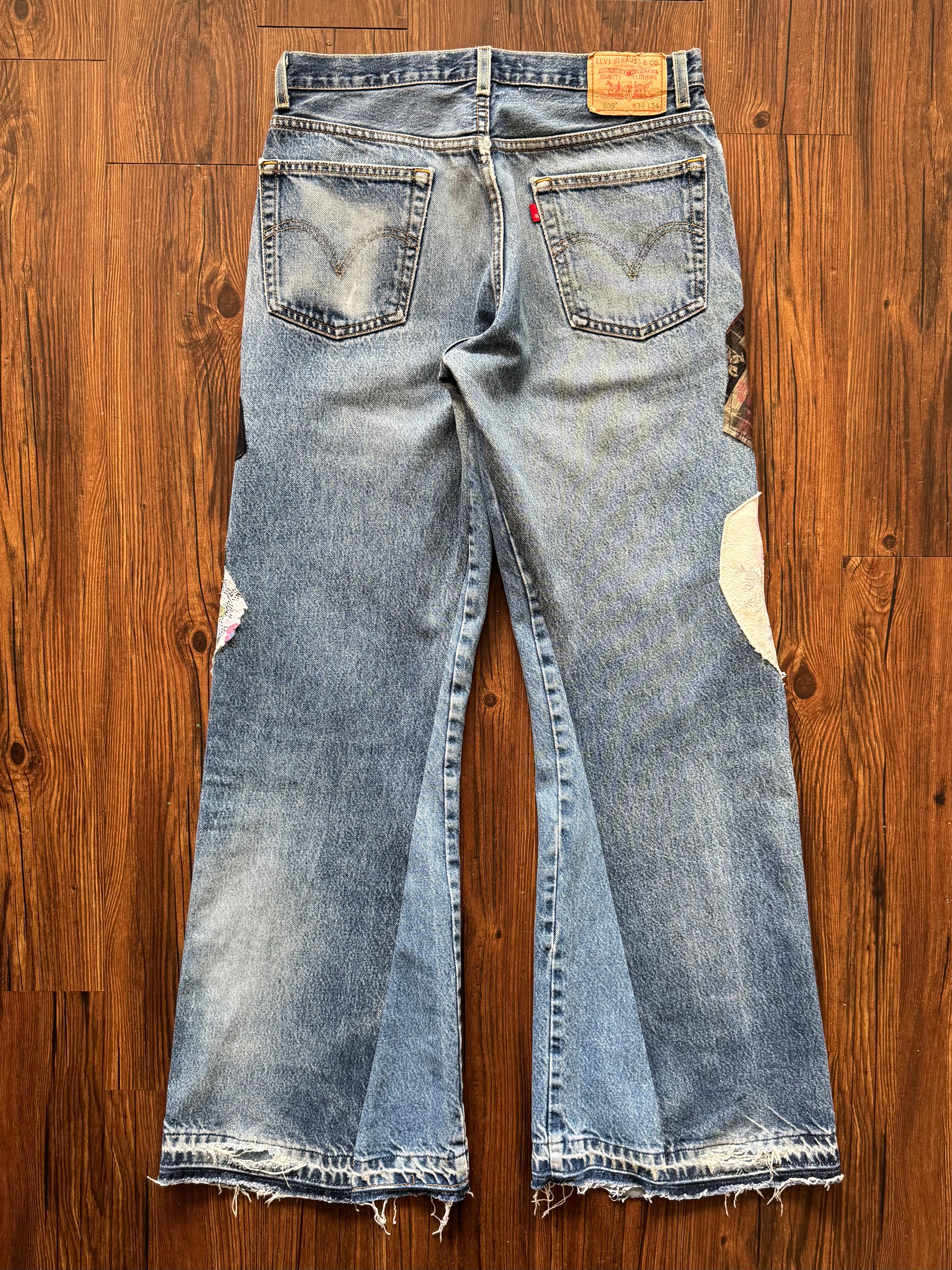 "Mr. Patches" Patchwork Jeans (Size 34)