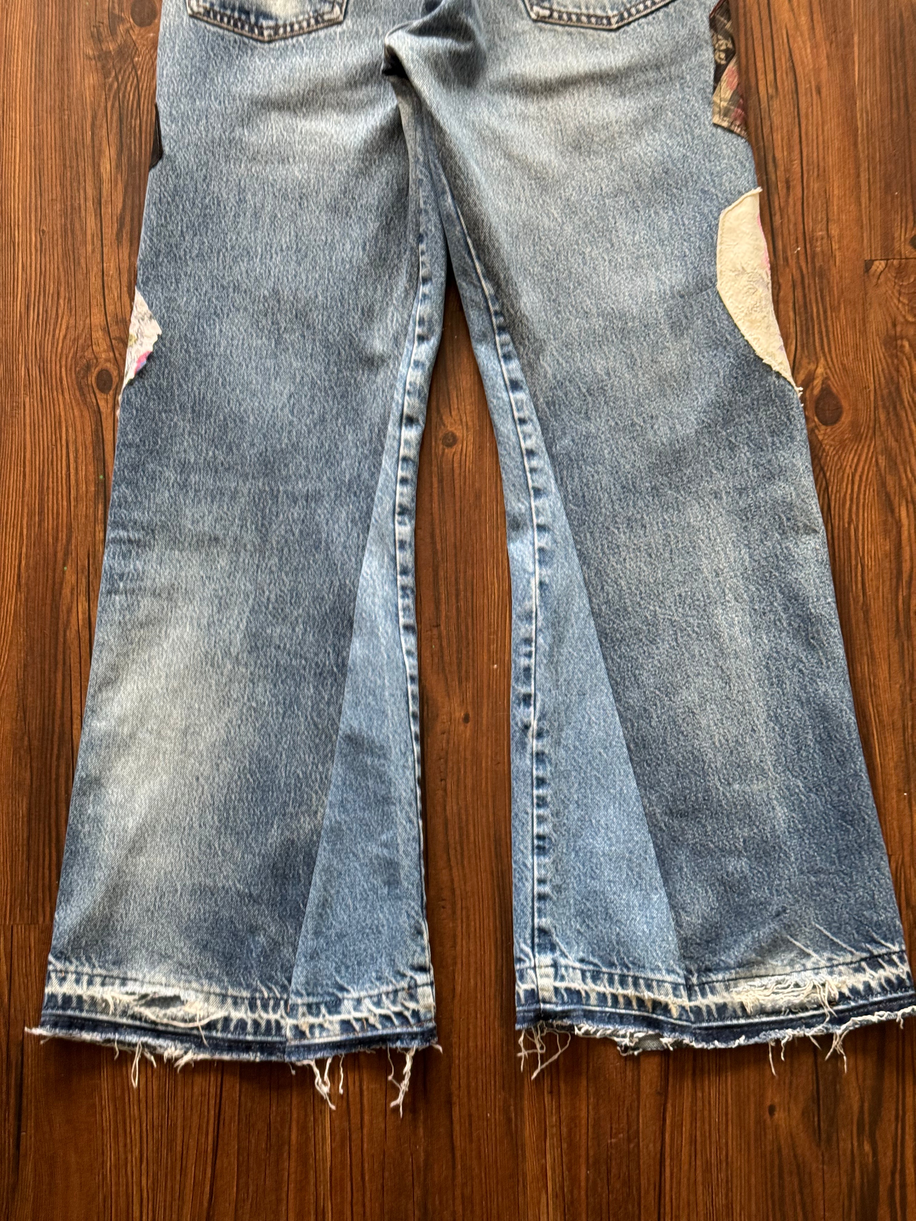 "Mr. Patches" Patchwork Jeans (Size 34)