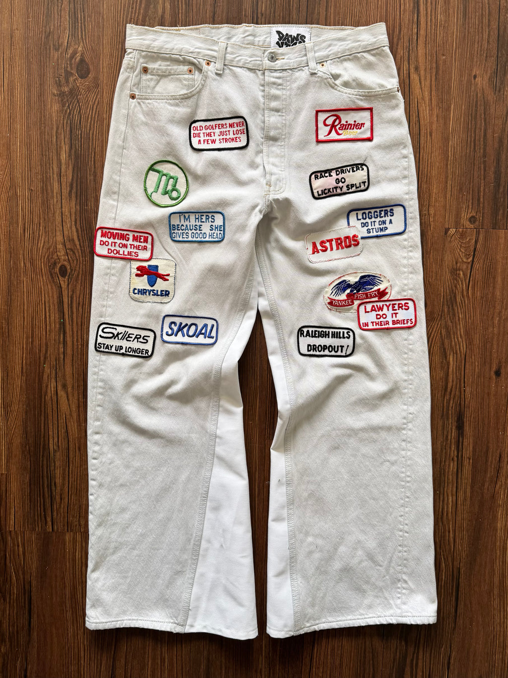White Patches Jeans (Size 36)