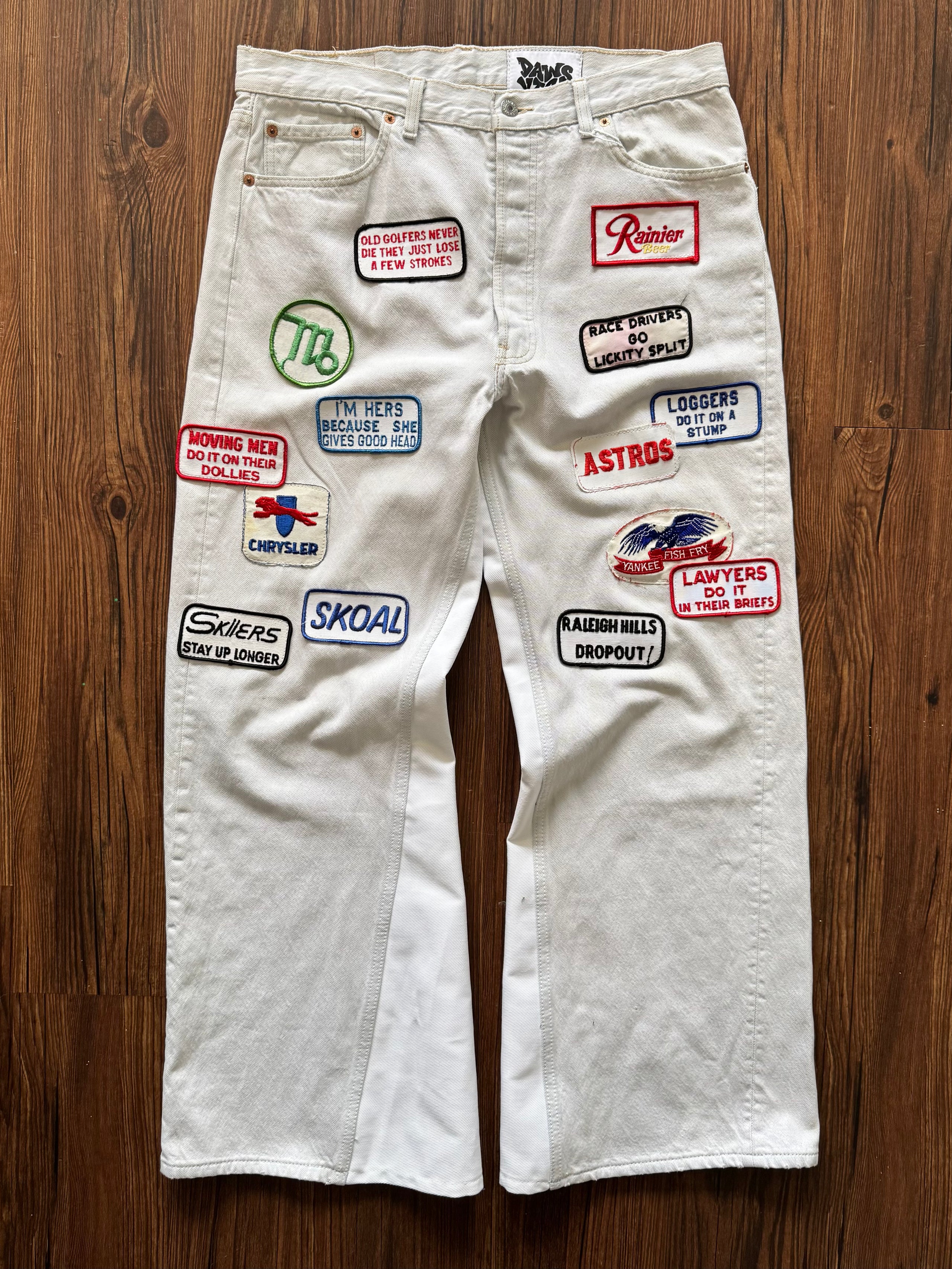White Patches Jeans (Size 36)