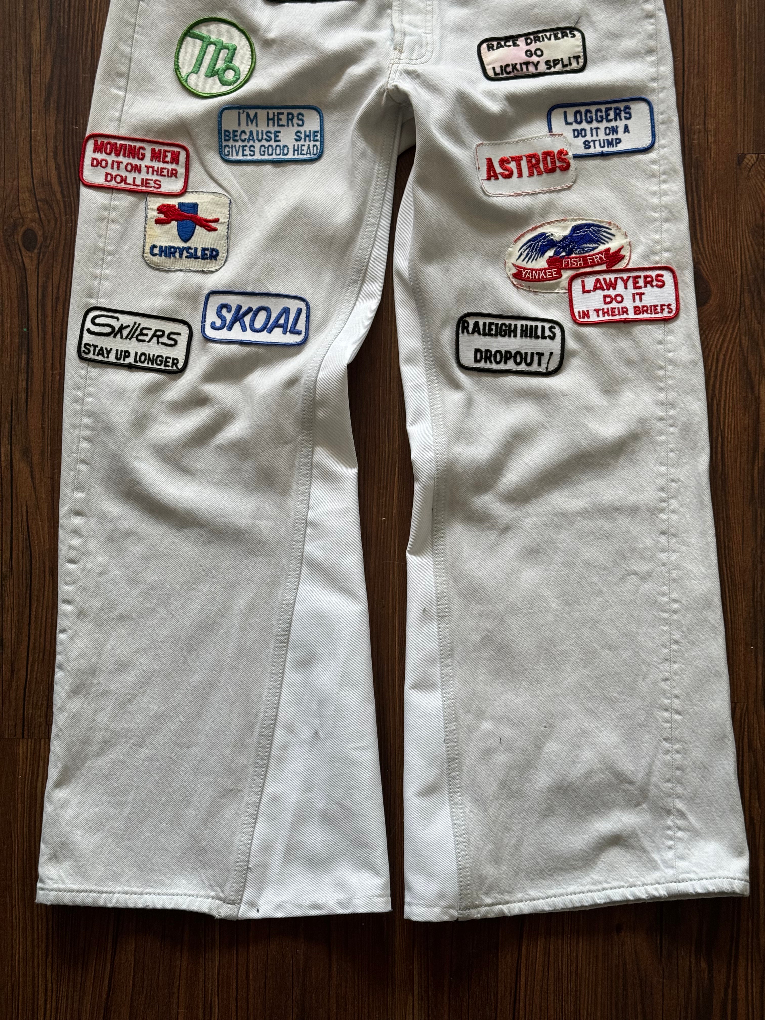 White Patches Jeans (Size 36)