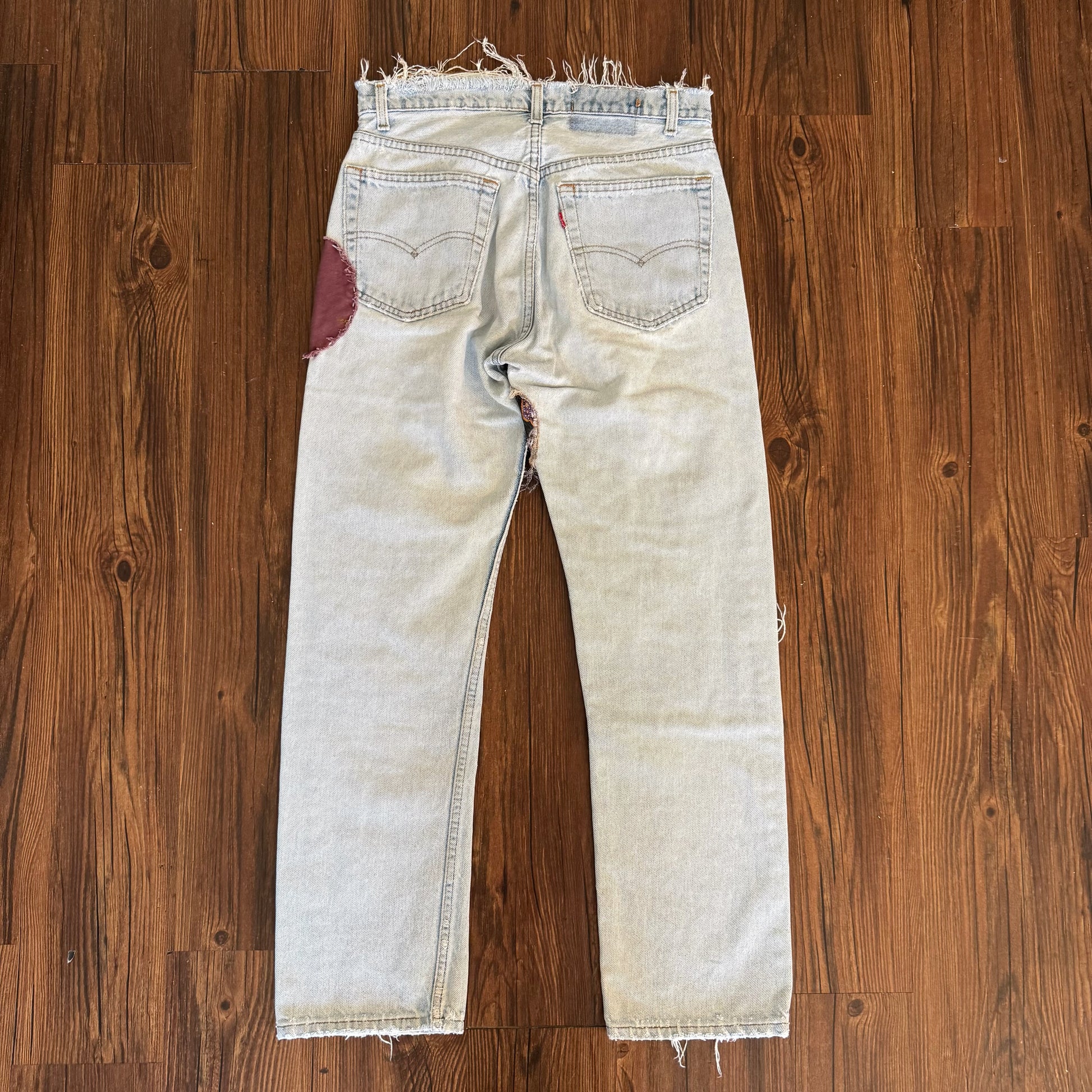 Vintage Levi's Light Wash Patchwork Jeans