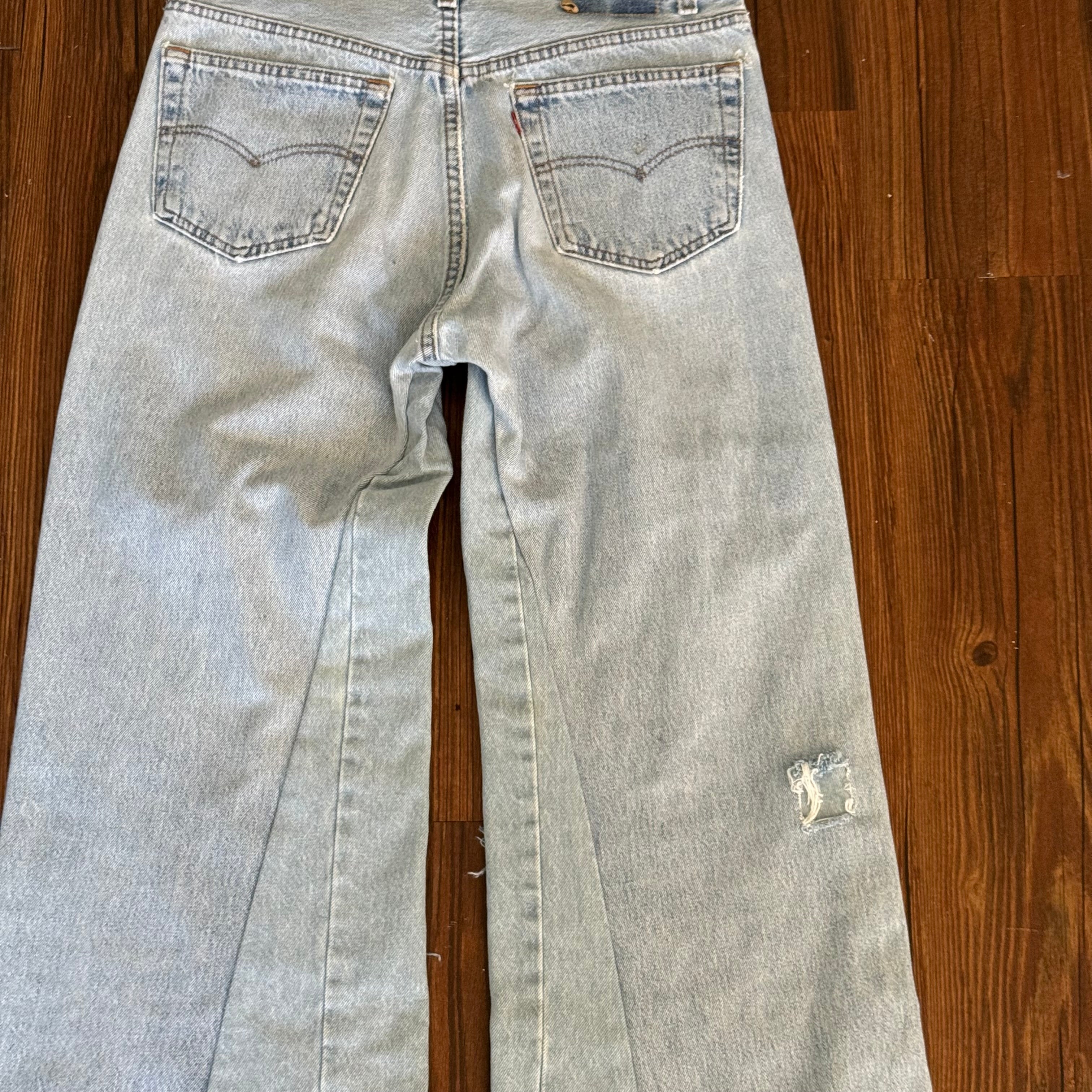 Light Wash Patchwork Jeans