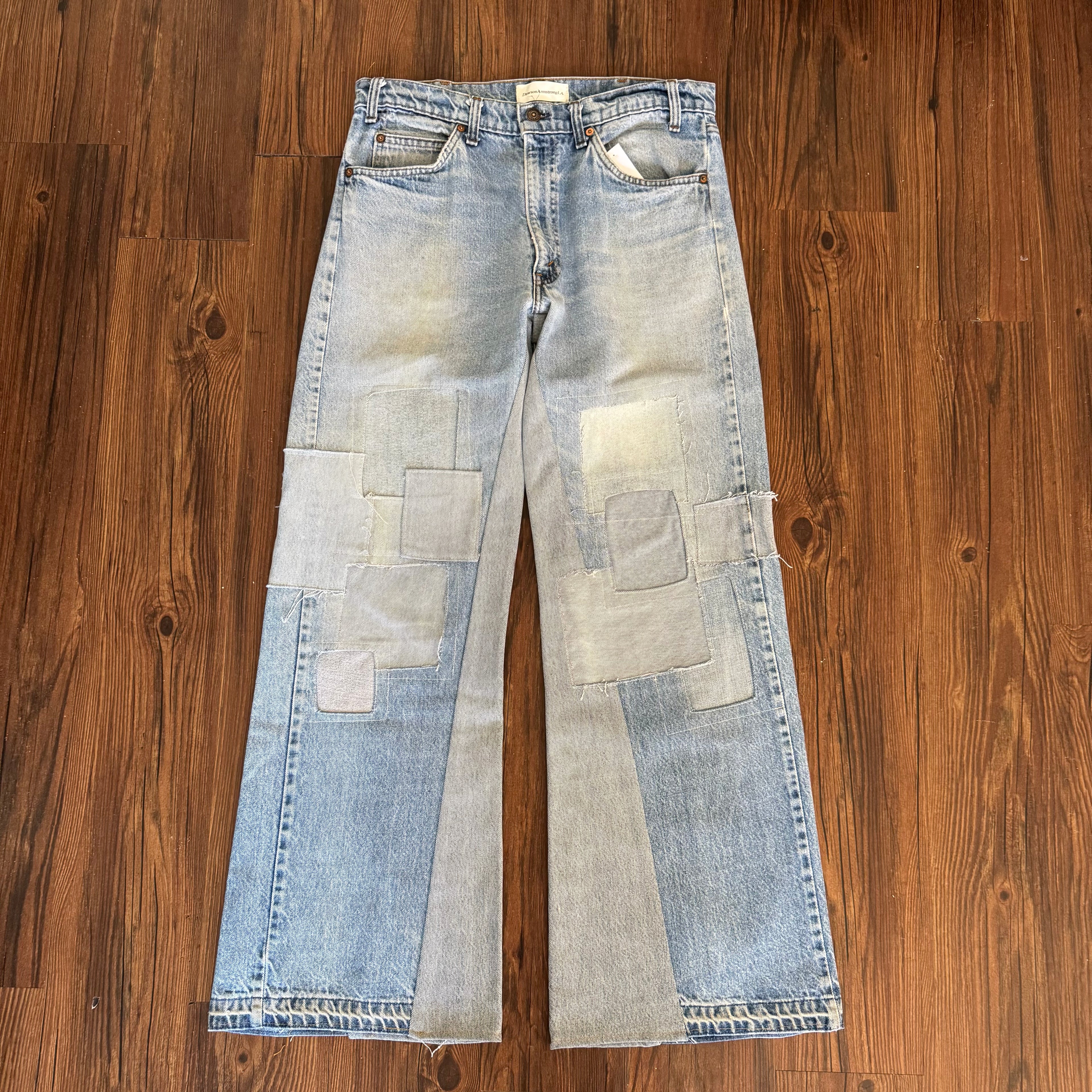 Faded Patchwork Jeans