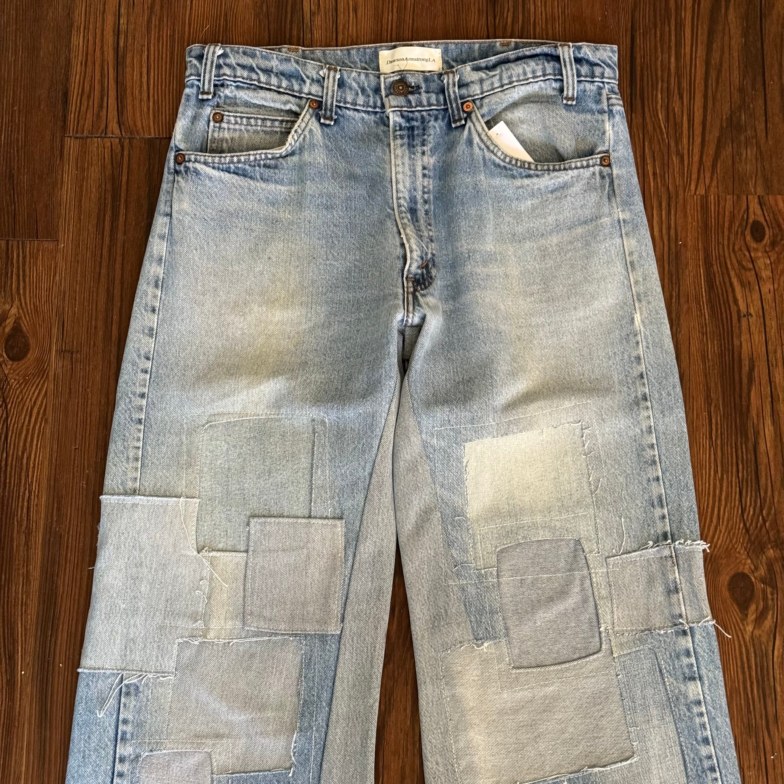 Faded Patchwork Jeans
