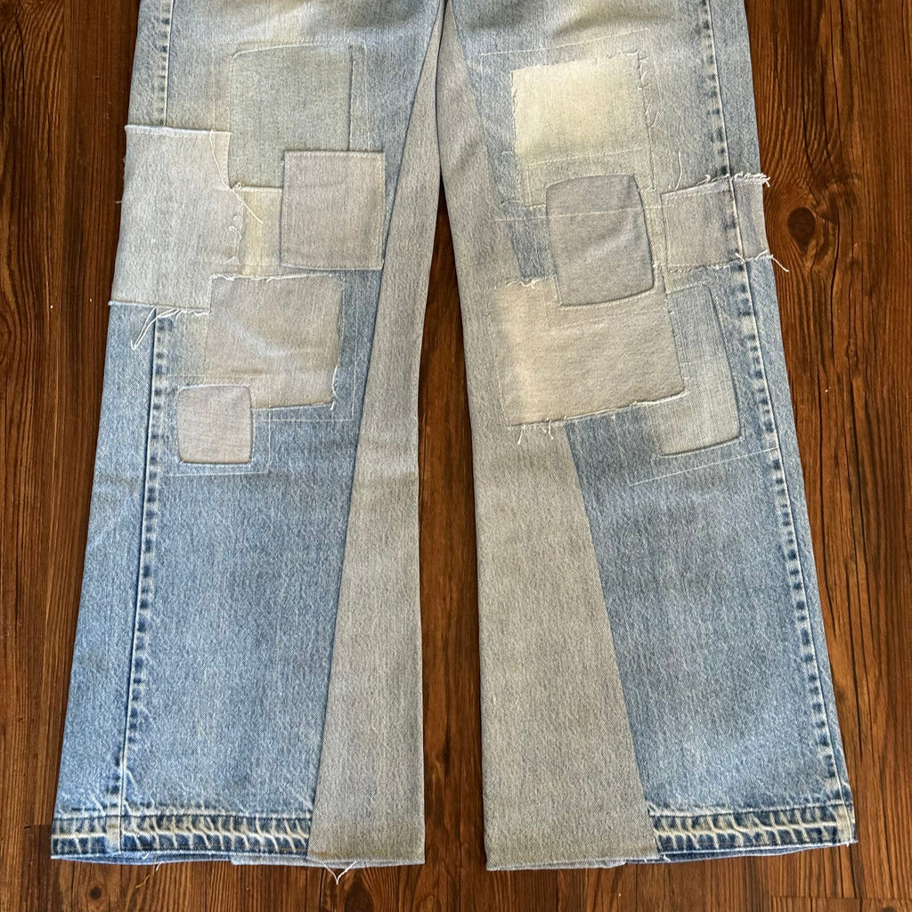 Vintage Levi's Faded Patchwork Jeans