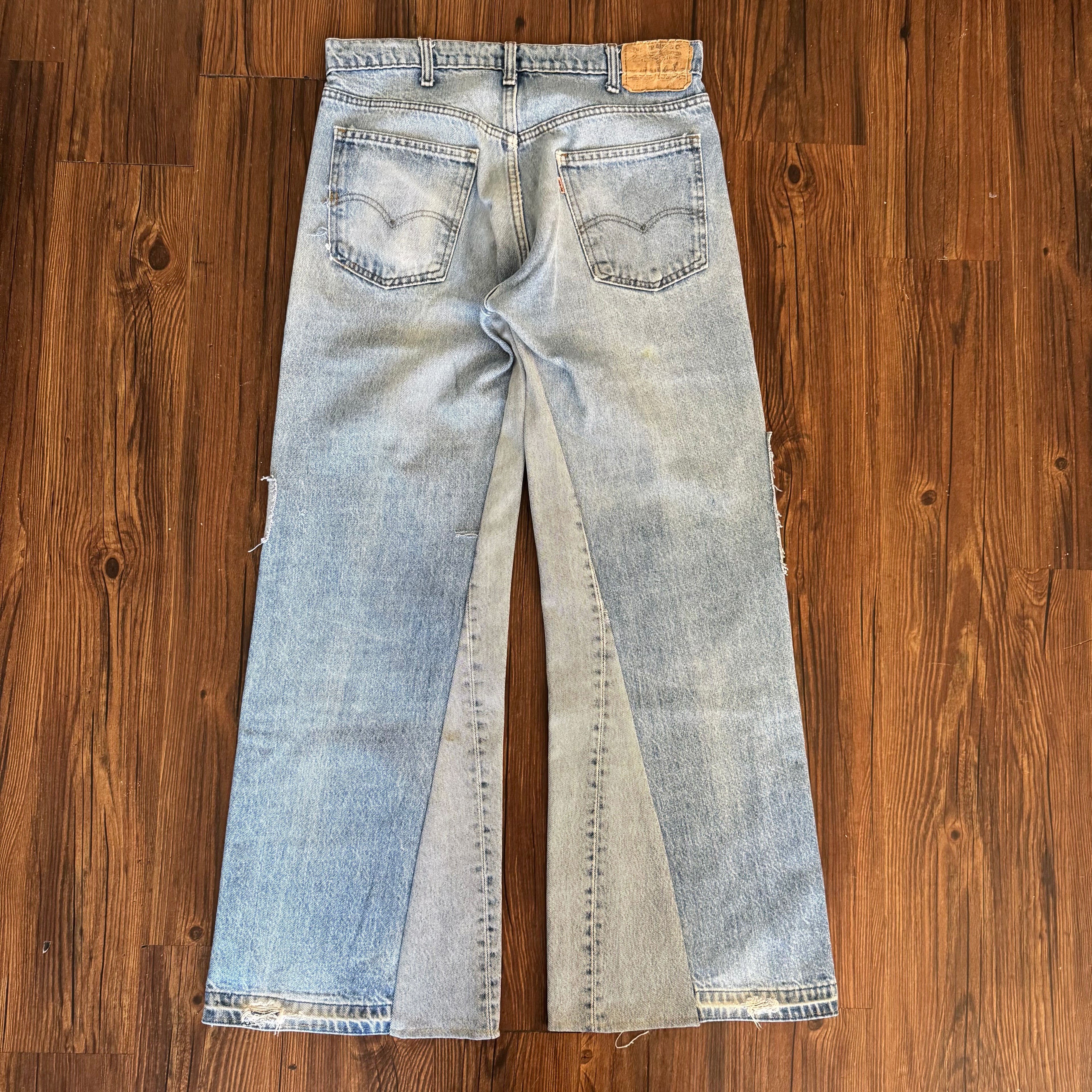 Faded Patchwork Jeans