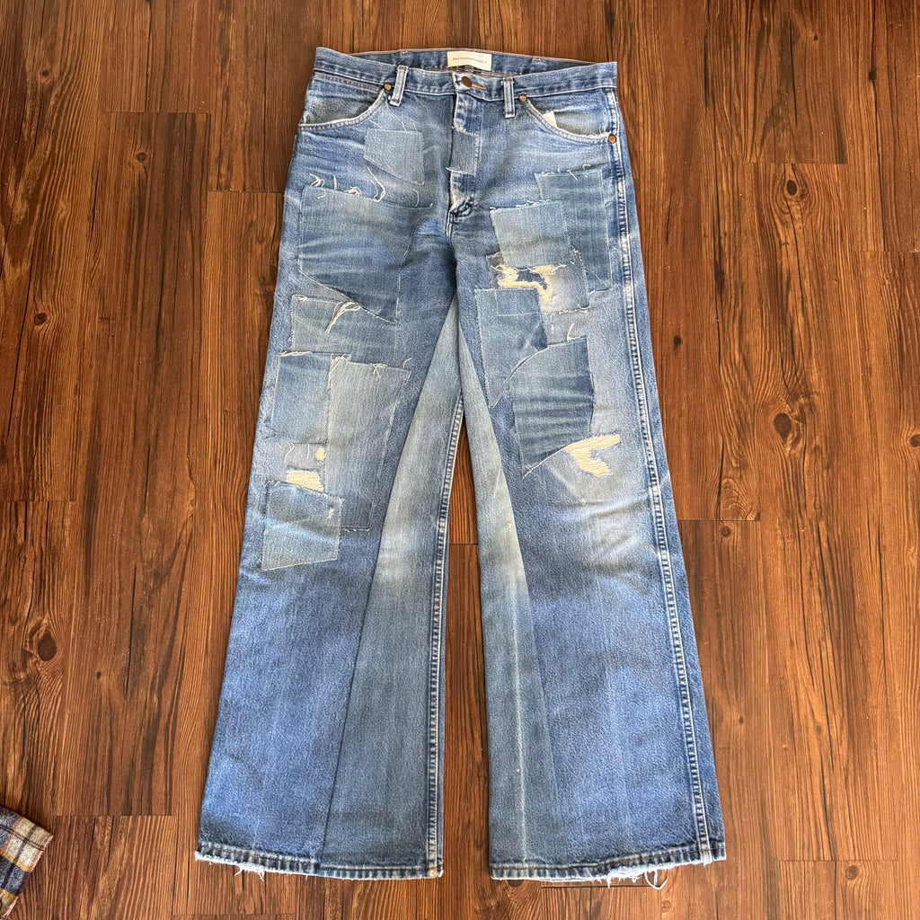 Vintage Wrangler Repaired Patchwork Jeans