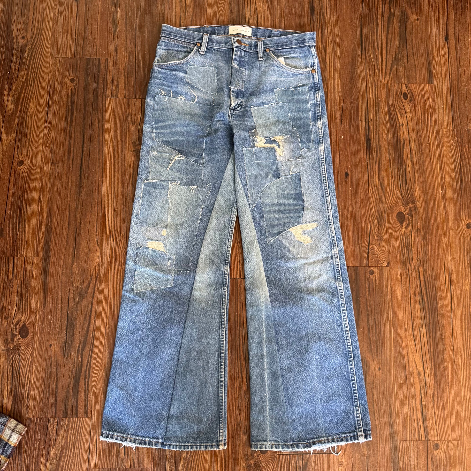 Vintage Wrangler Repaired Patchwork Jeans