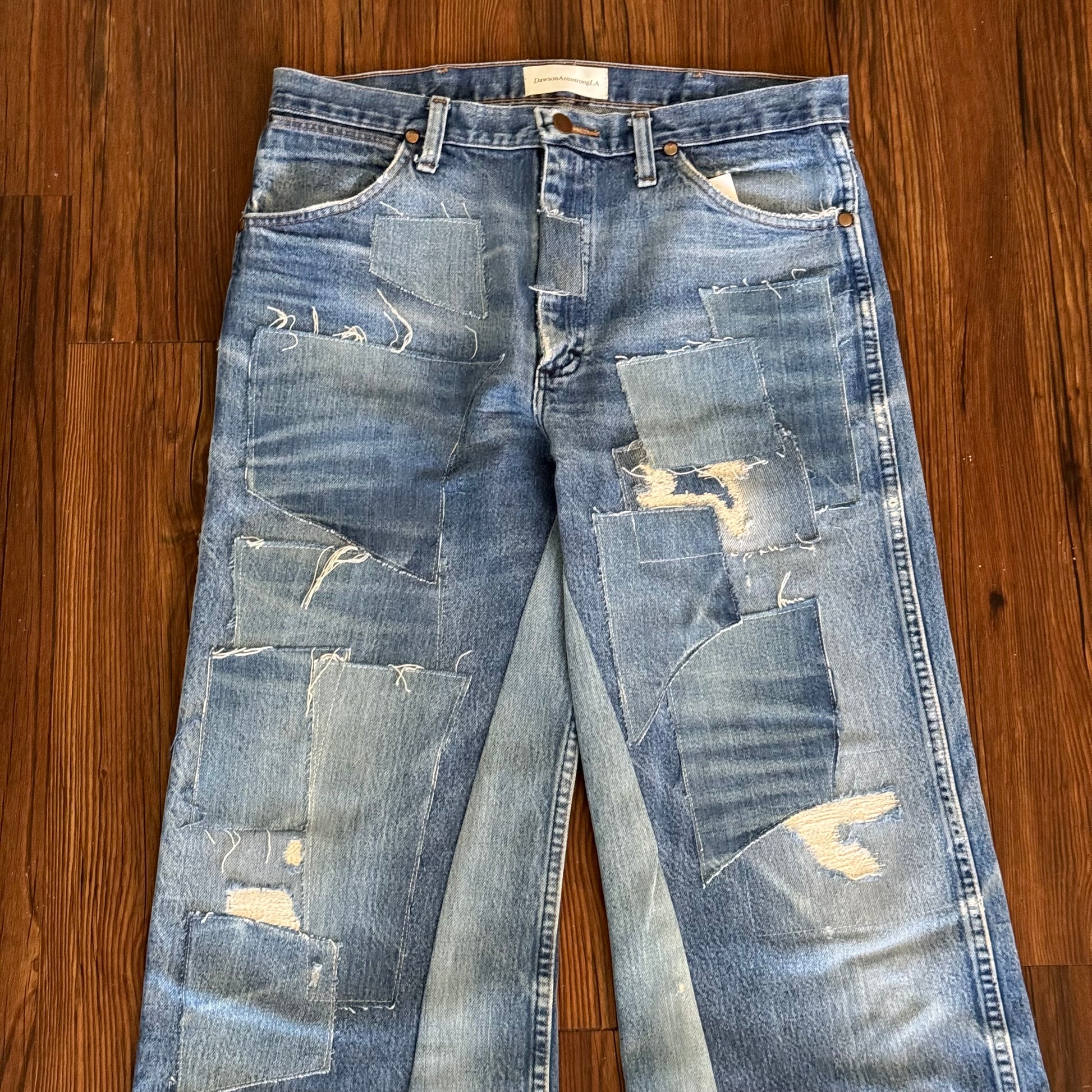 Vintage Wrangler Repaired Patchwork Jeans
