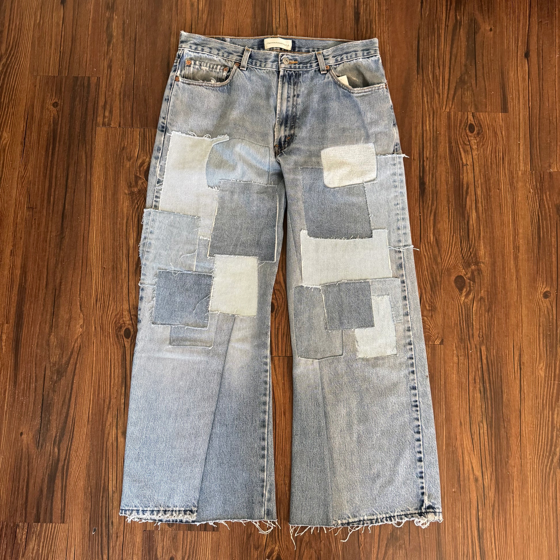 Vintage Levi's Washed Patchwork Jeans