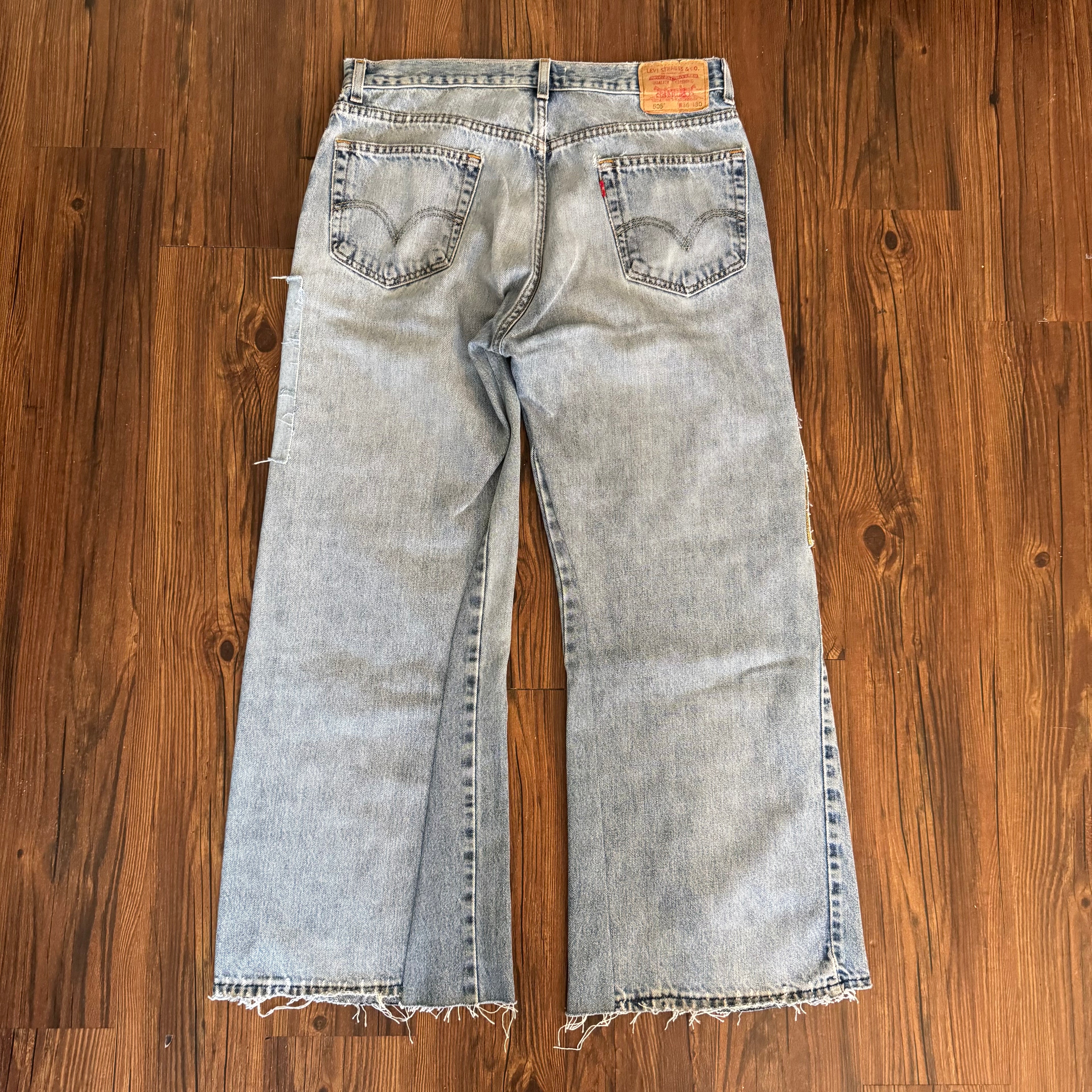 Washed Patchwork Jeans