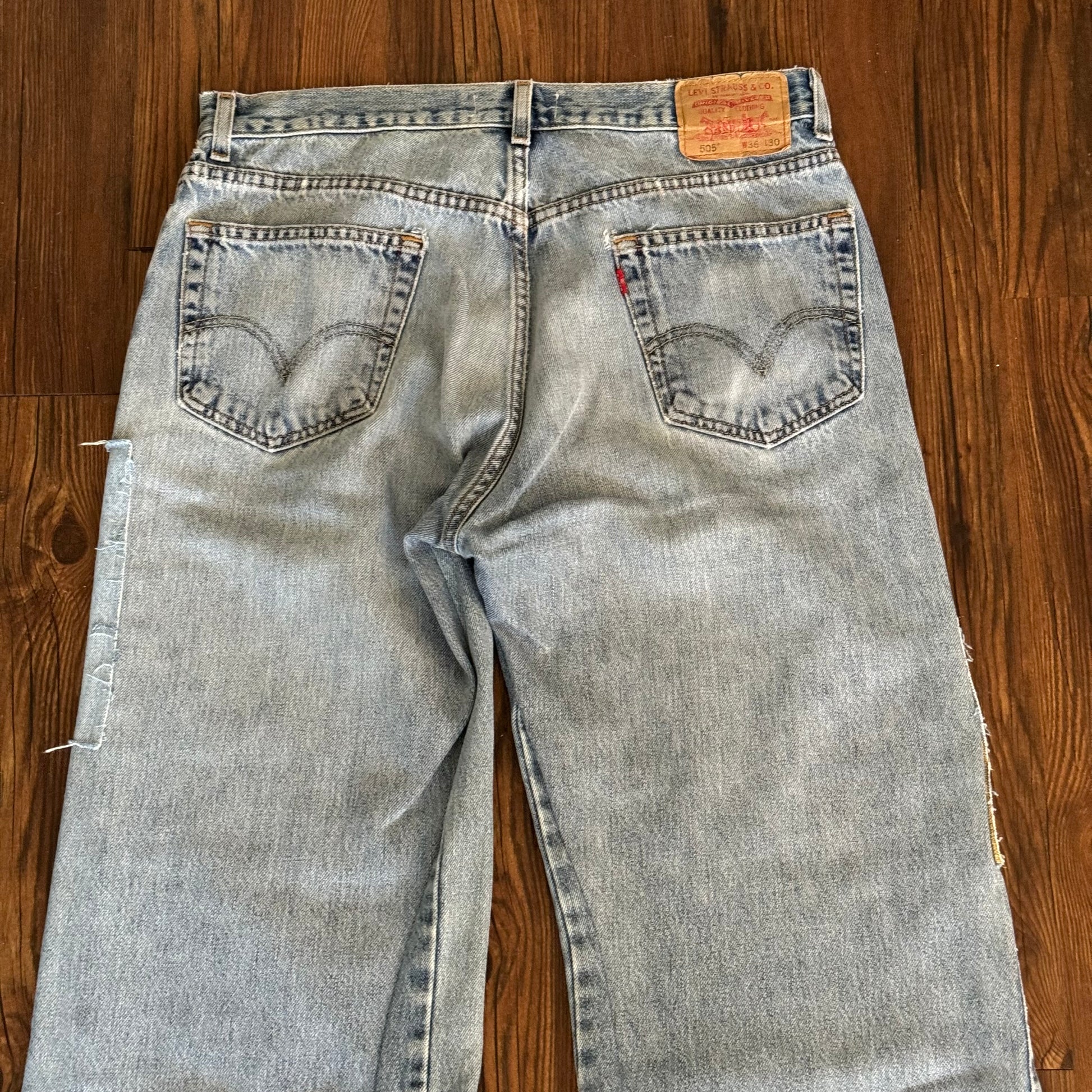 Vintage Levi's Washed Patchwork Jeans