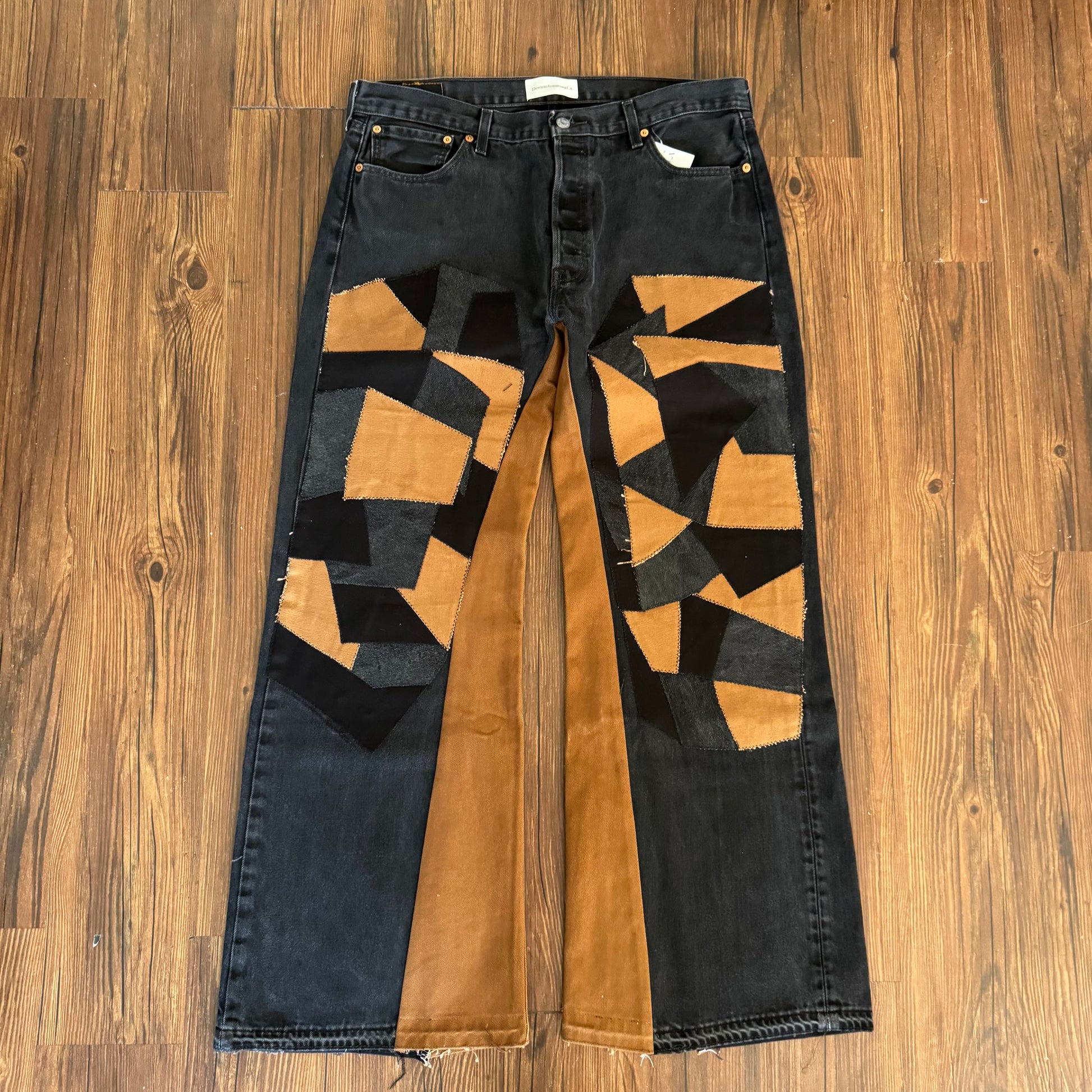 Vintage Levi's Black Patchwork Double Knees Jeans