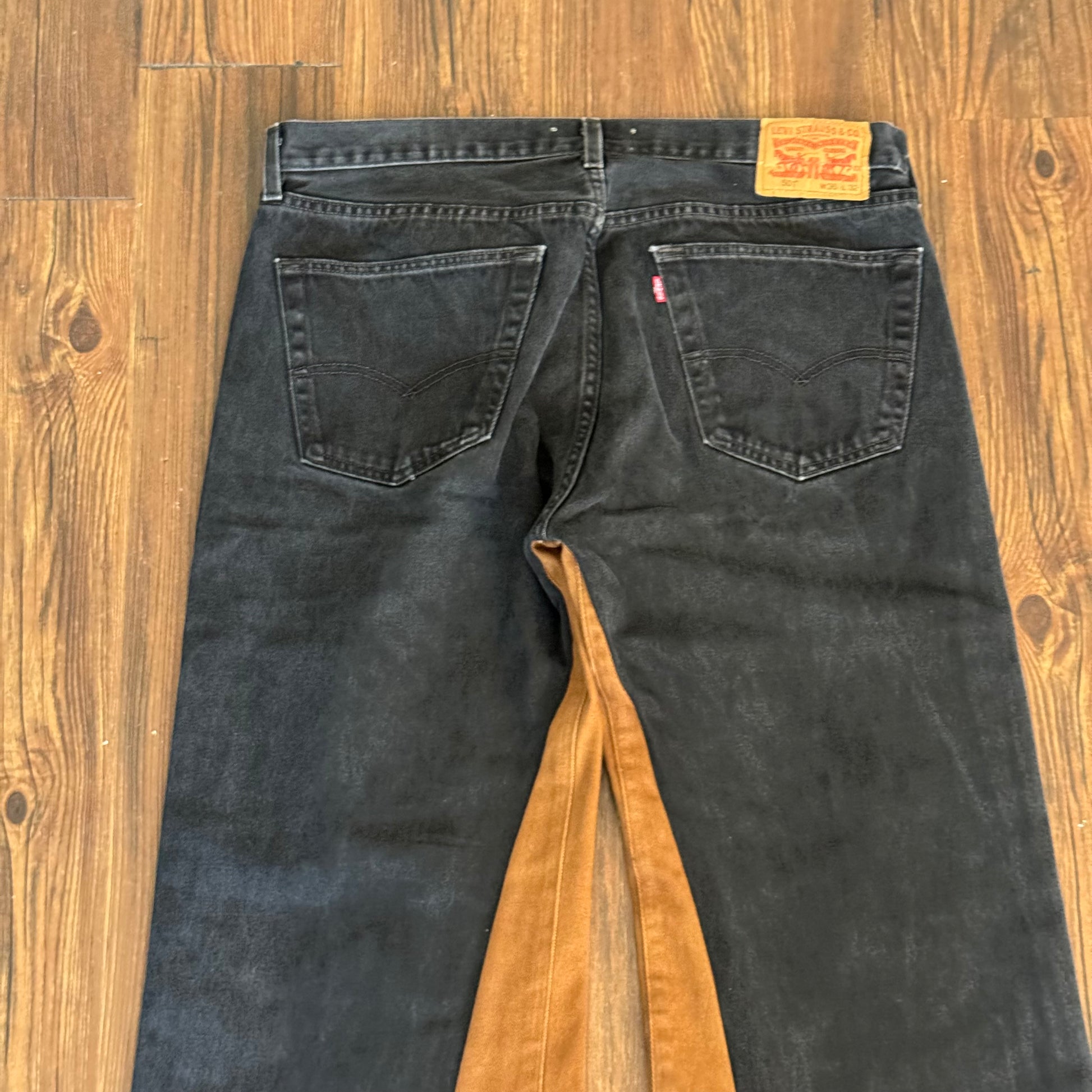 Vintage Levi's Black Patchwork Double Knees Jeans