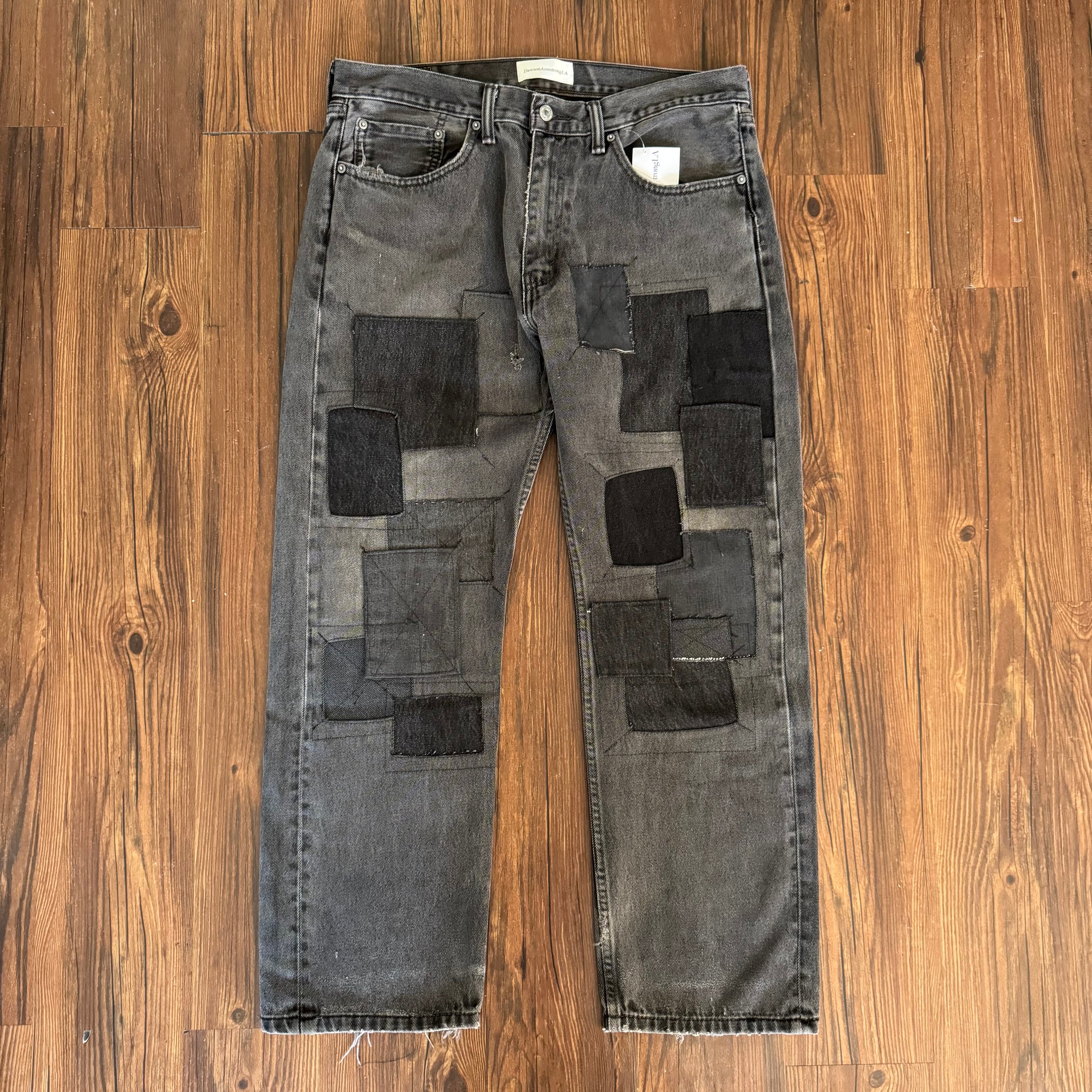 Black Patchwork Jeans