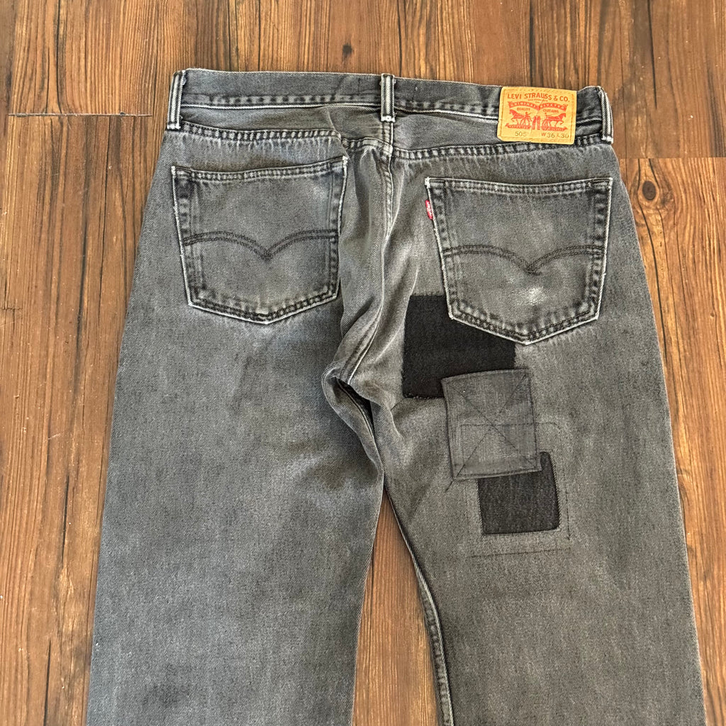 Vintage Levi's Black Patchwork Jeans
