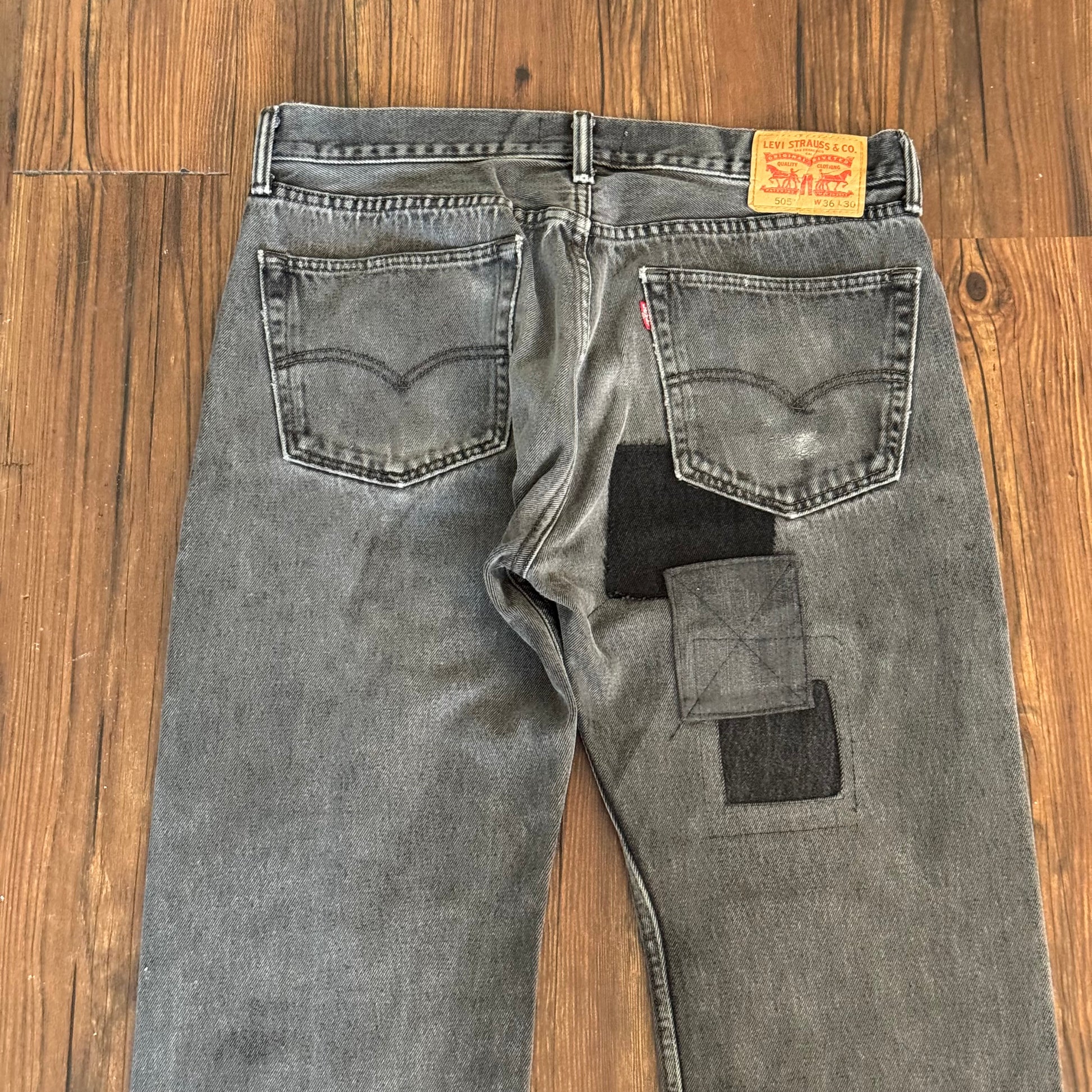 Vintage Levi's Black Patchwork Jeans