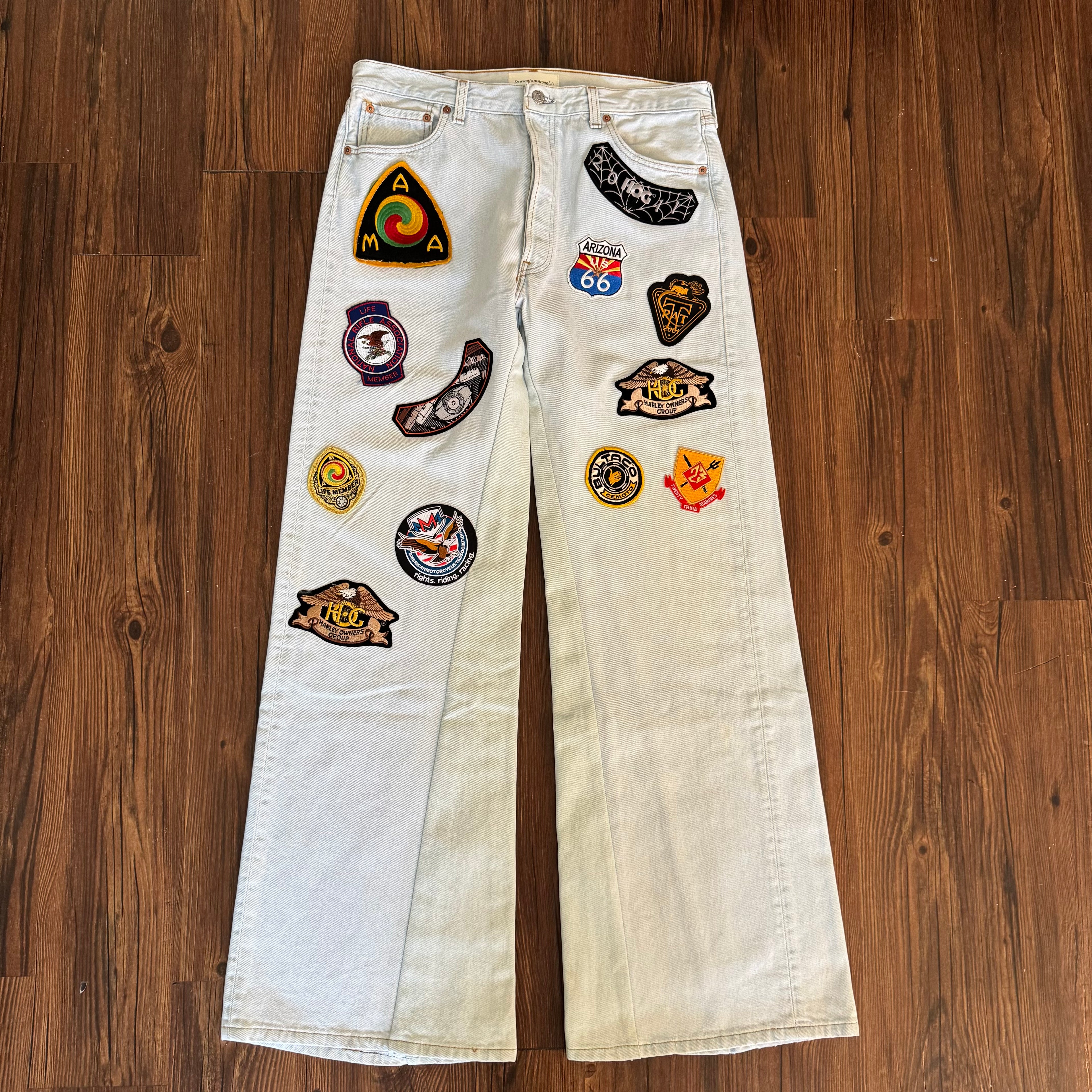 Motorcycle Patch Baggy Jeans