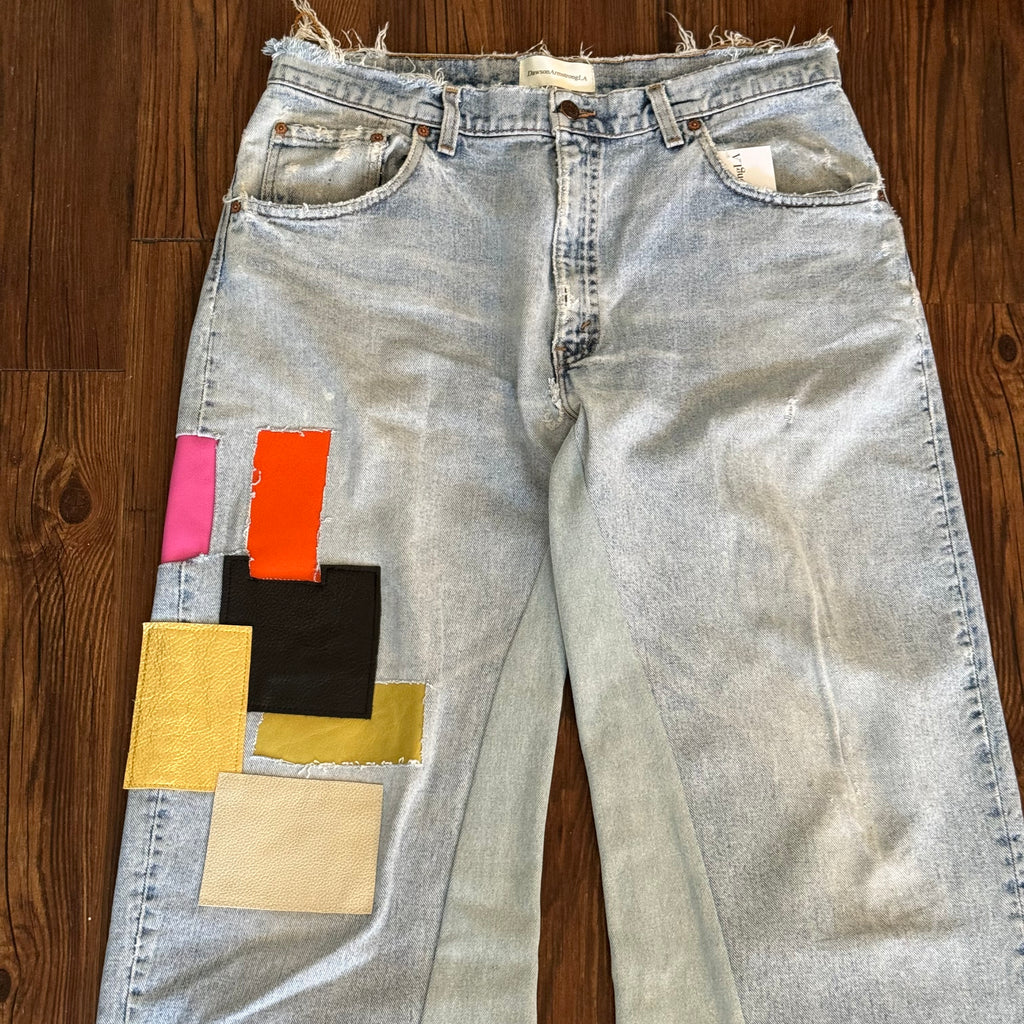Vintage Levi's Leather Patch Baggy Jeans