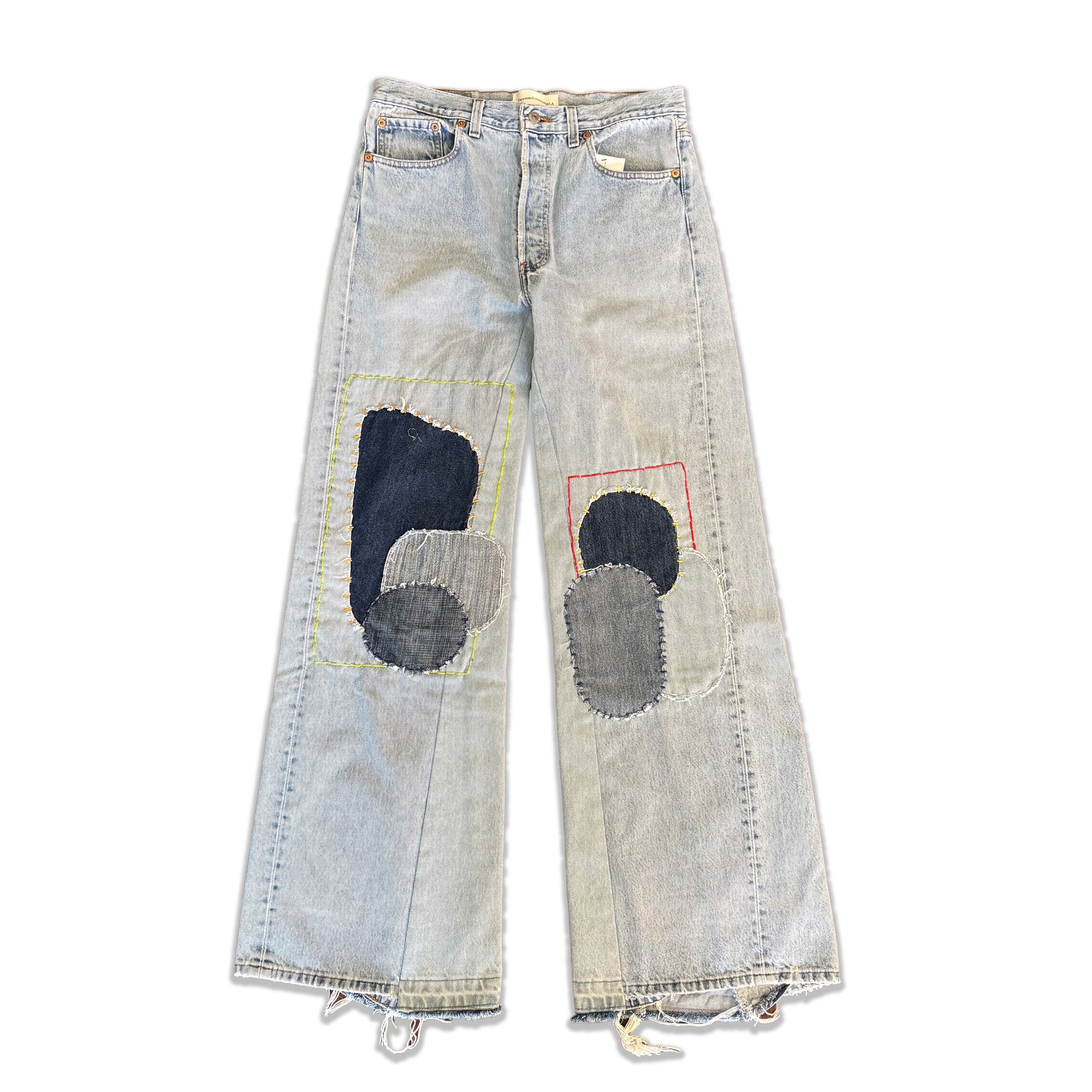 Vintage Levi's Light Wash Patchwork Jeans