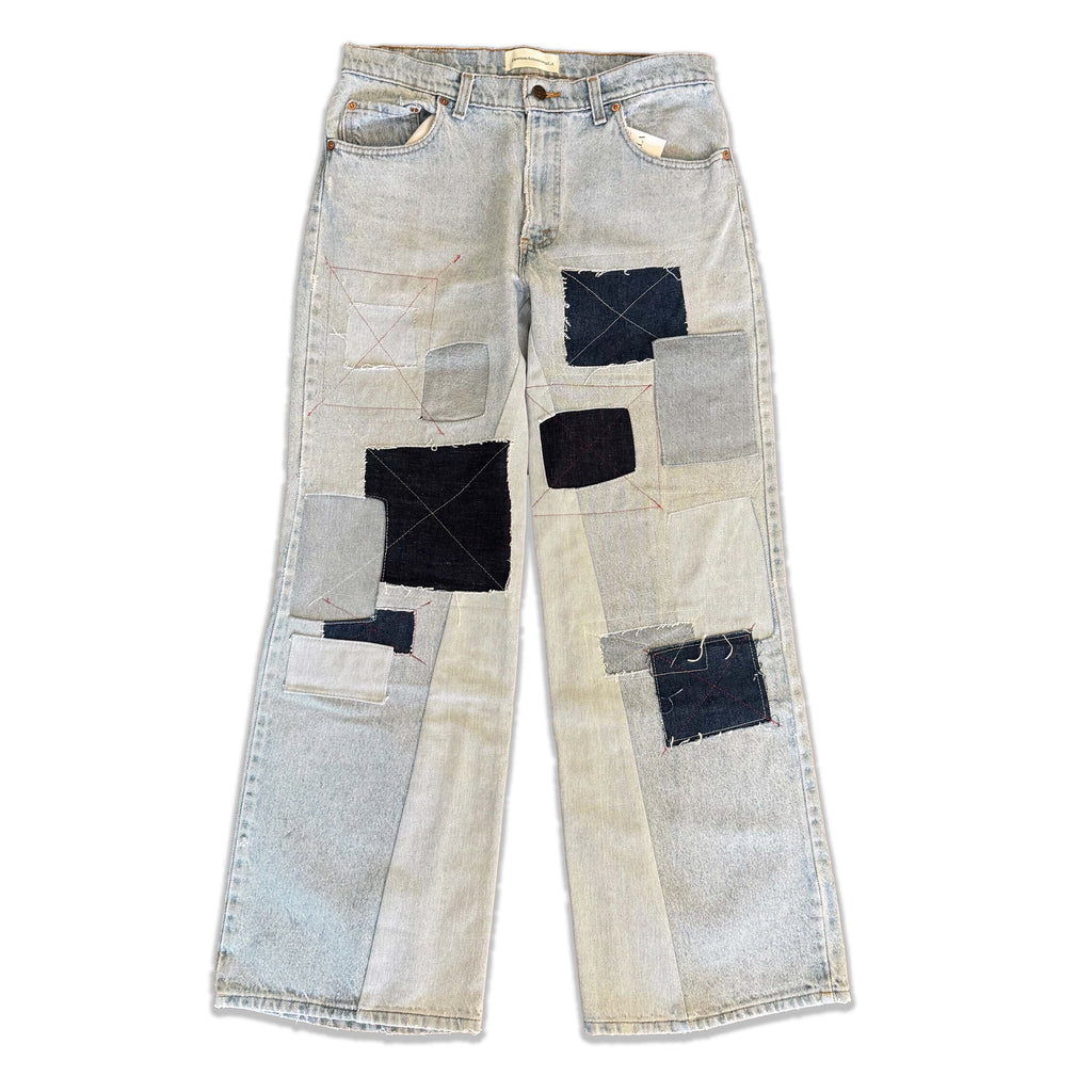 Vintage Levi's Light Wash Patchwork Jeans