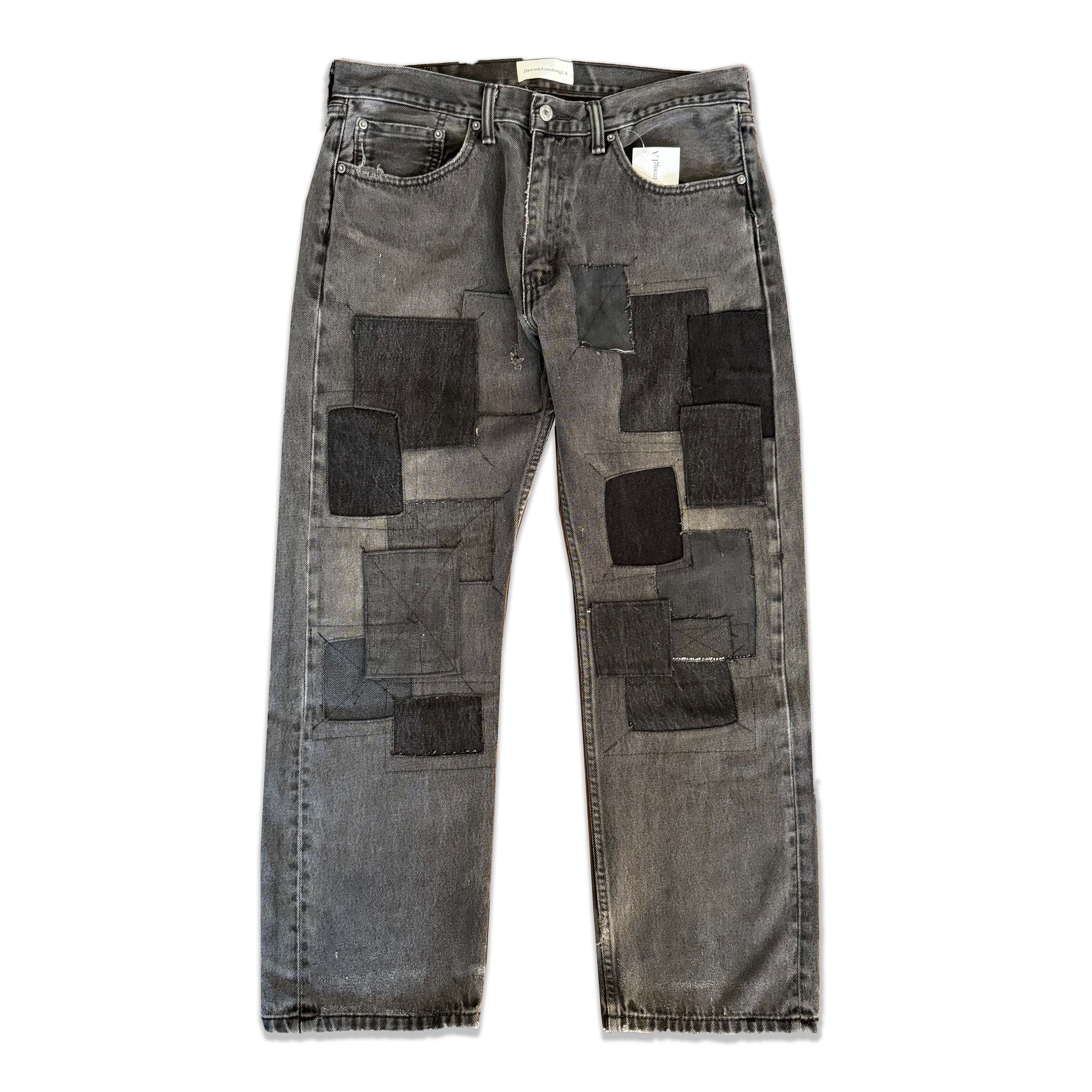 Black Patchwork Jeans