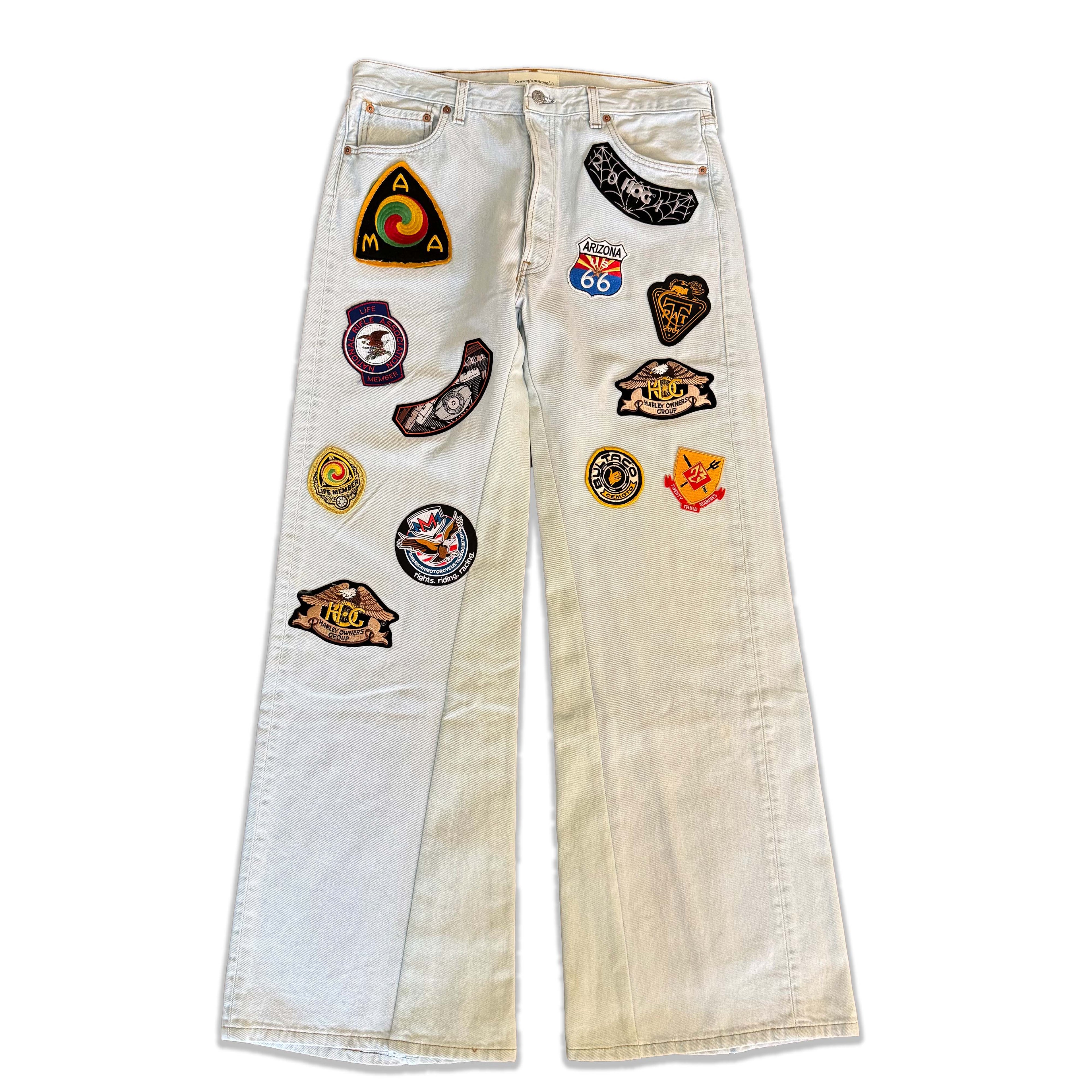 Motorcycle Patch Baggy Jeans