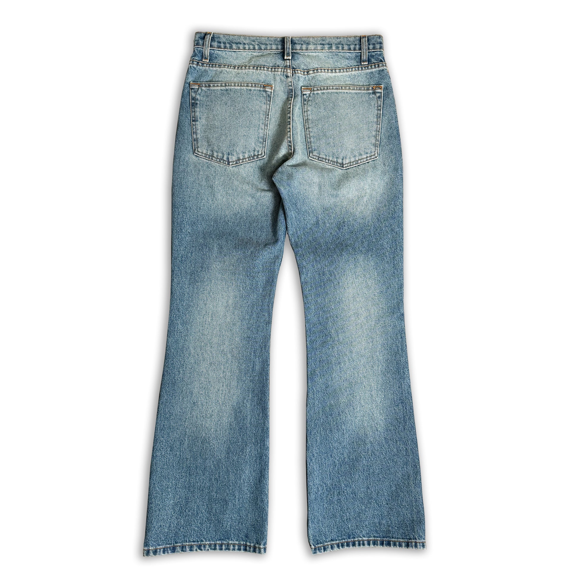 Cheetah Print Star Knee Flared Jeans